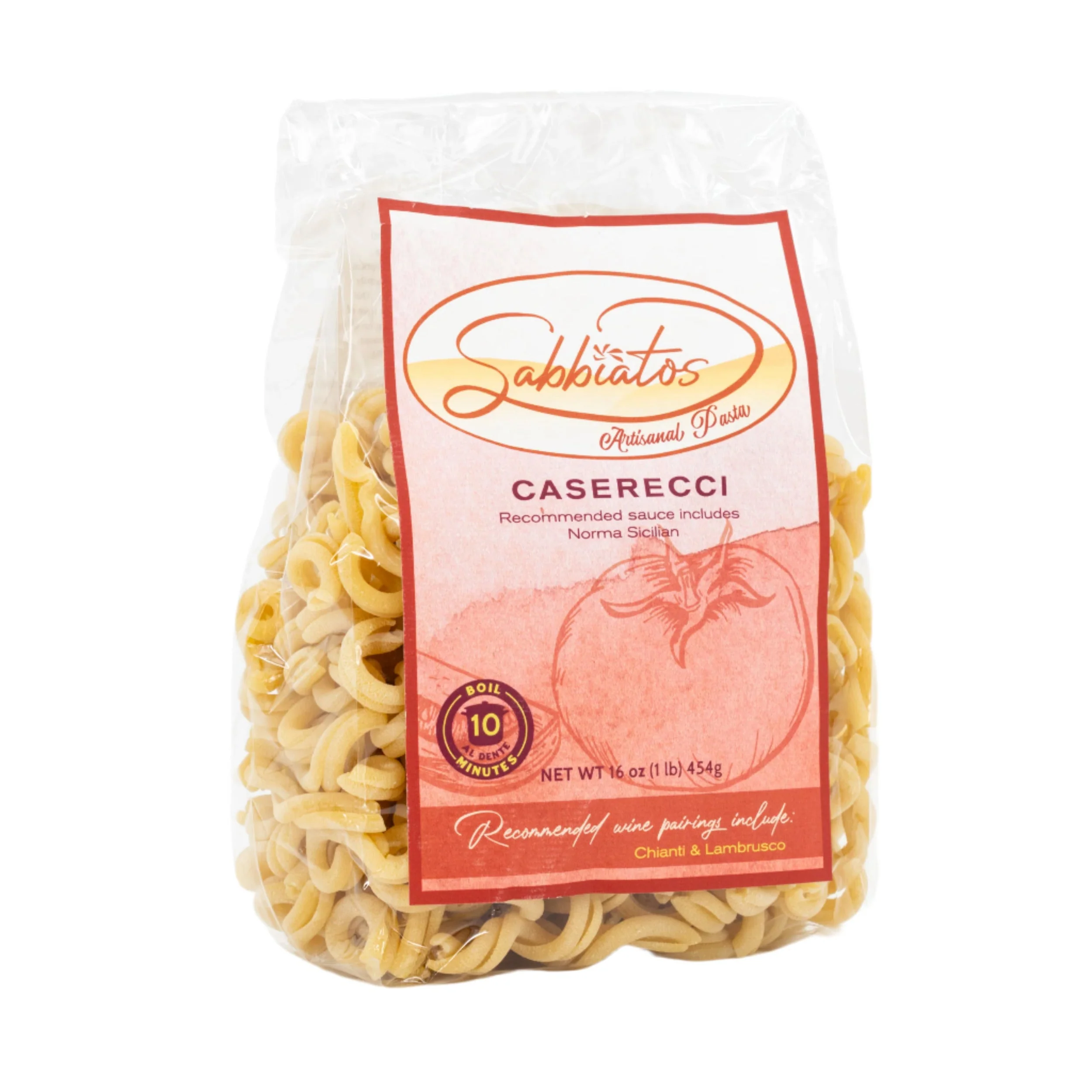 Caserecci Pasta | Pack of 2 | 16 oz | Sabbiatos - Image 3