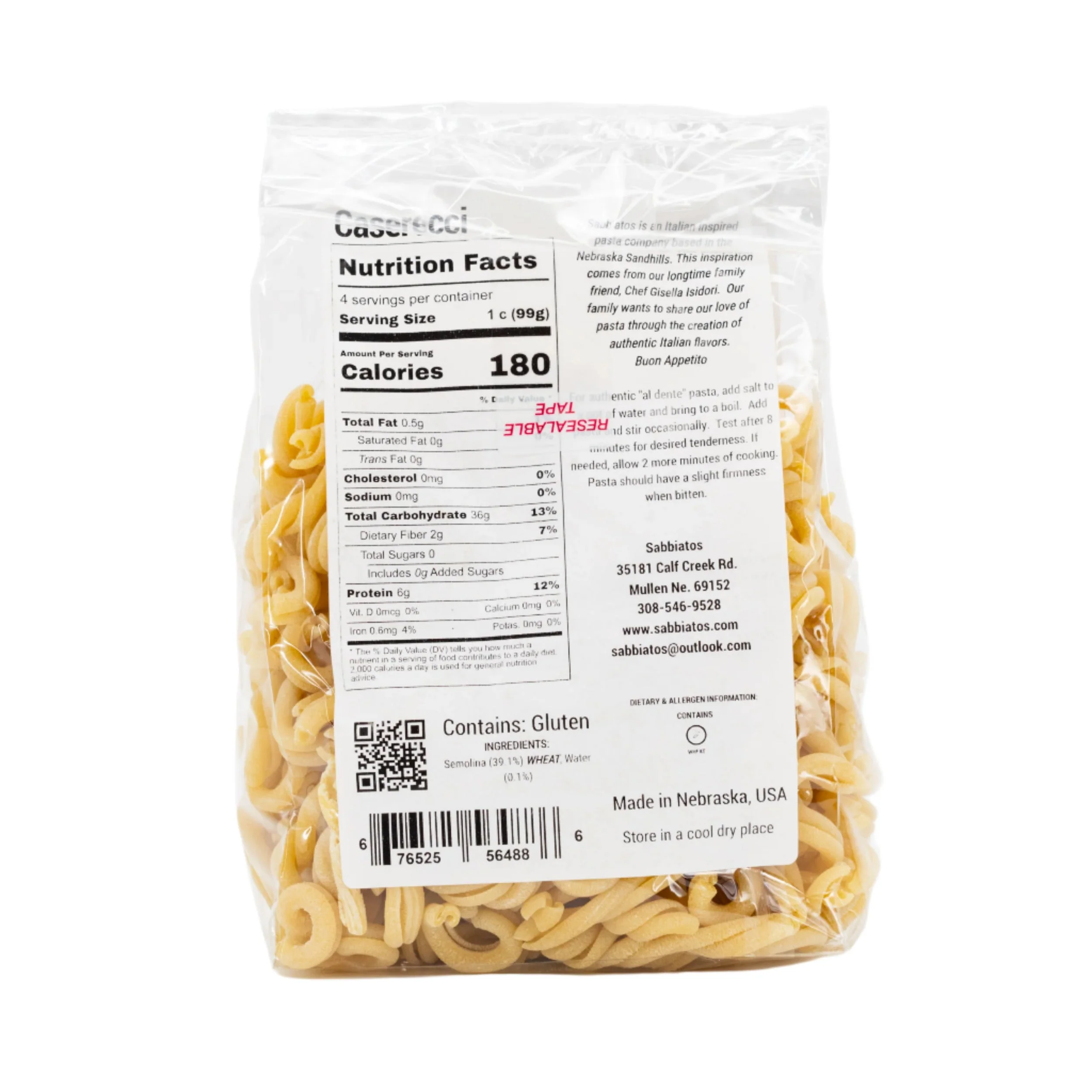 Caserecci Pasta | Pack of 2 | 16 oz | Sabbiatos - Image 4