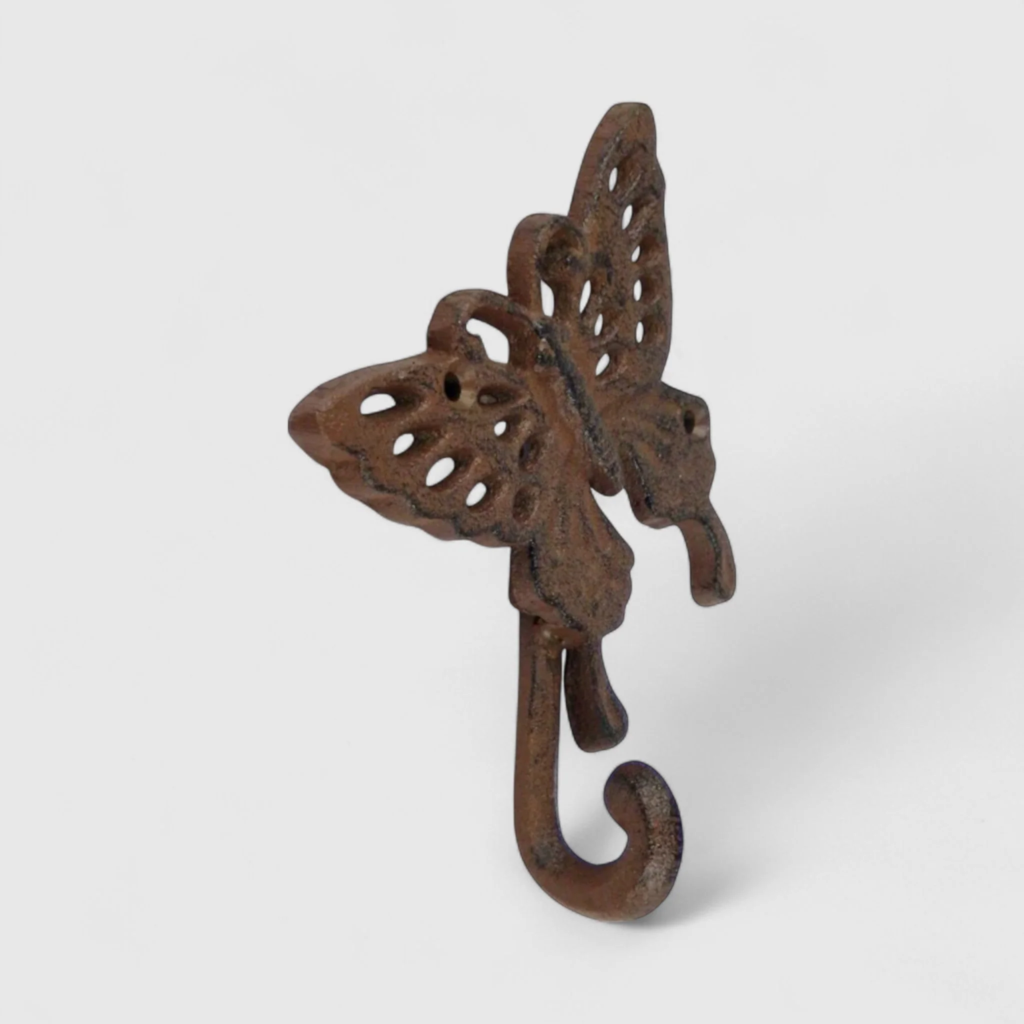 Cast Iron Butterfly Hook, Whimsical Nature-Inspired Wall Accent - Image 2