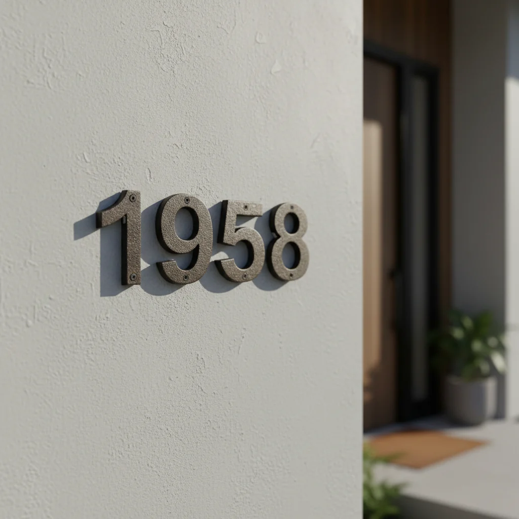 Cast Iron House Numbers, Rustic Modern Cast Iron Address Numbers - Image 2