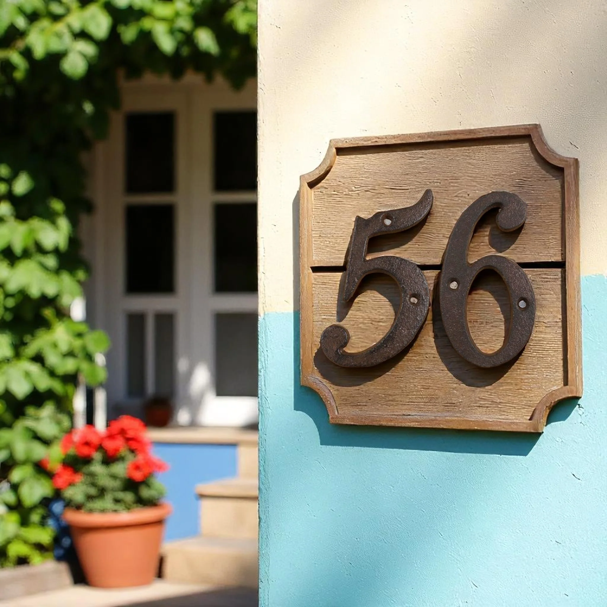Rustic House Numbers, Antique Farmhouse Cast Iron Address Set - Image 2