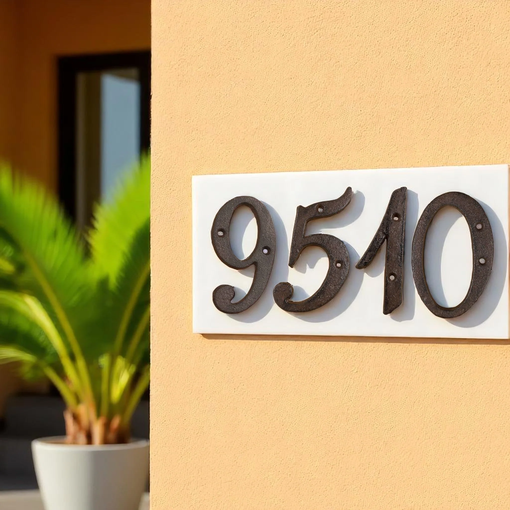 Rustic House Numbers, Antique Farmhouse Cast Iron Address Set - Image 4