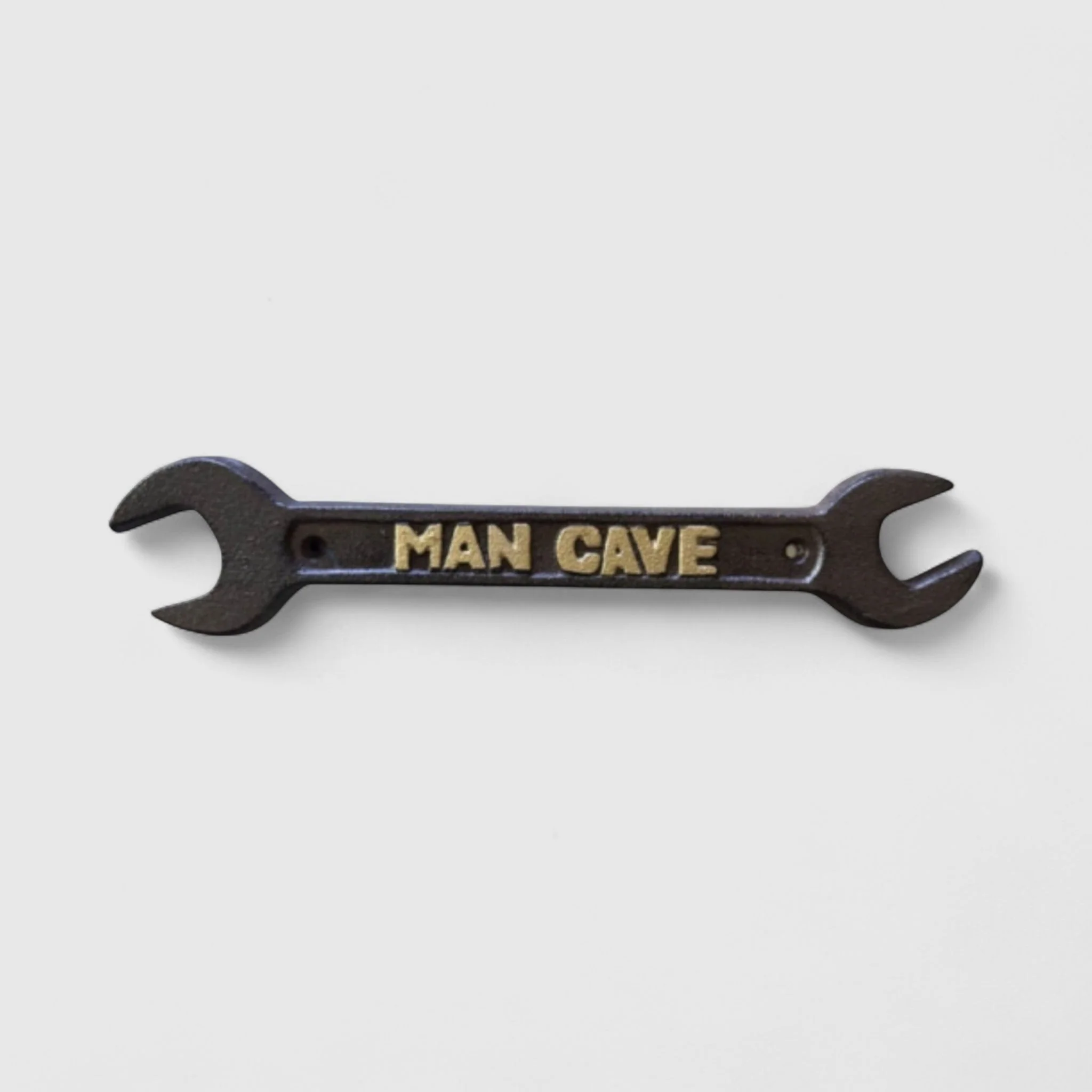Cast Iron Spanner Wrench Man Cave Plaque, Rugged Industrial Decor - Image 2