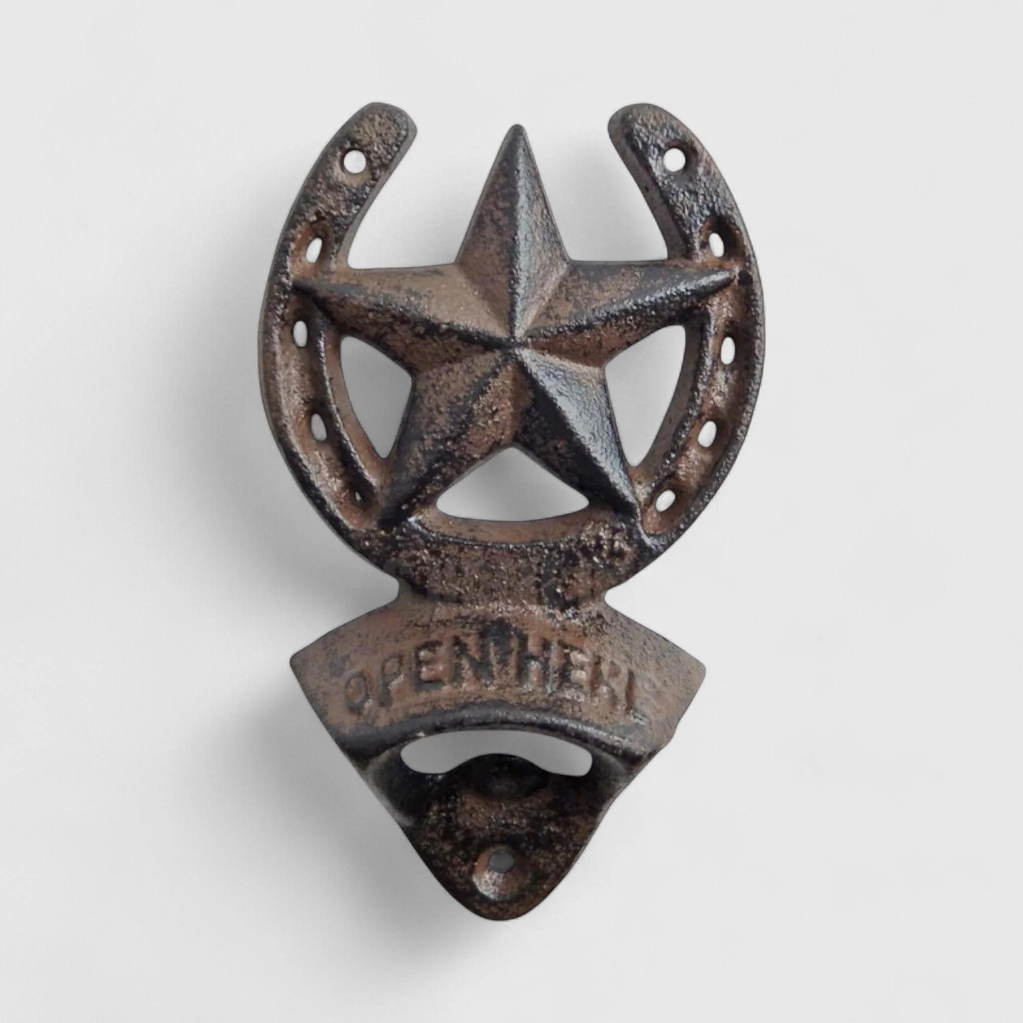Cast Iron Star Bottle Opener - Rustic Western Bar Accessory - Image 2