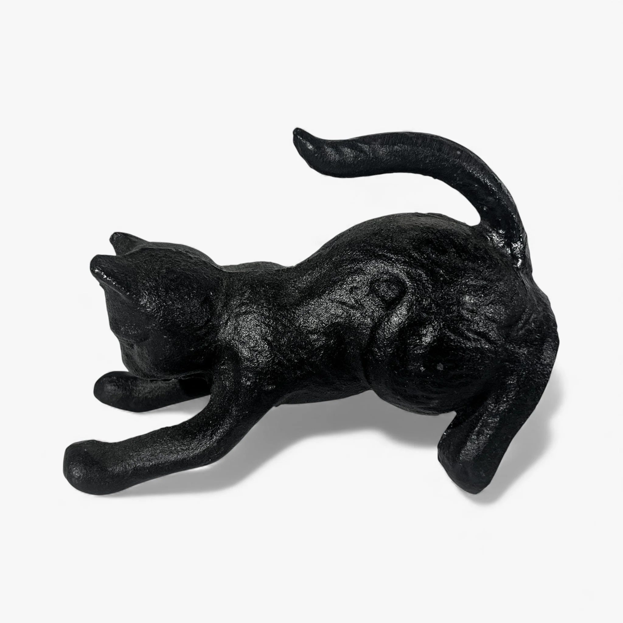 Cat Door Stop Cast Iron Black Decorative Bookend - Image 4