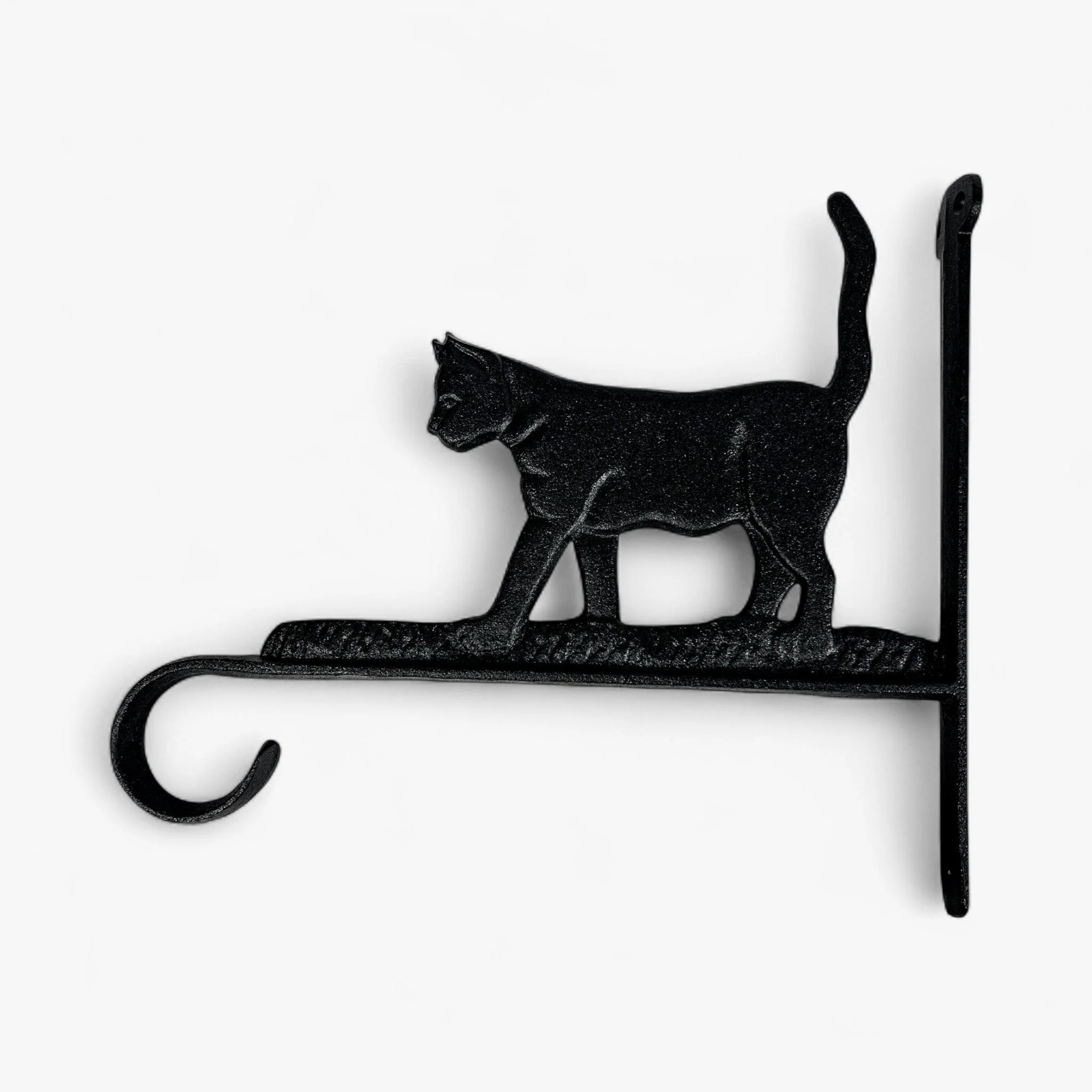 Cat Plant Hanger Cast Iron Wall Bracket Outdoor Decor - Image 4