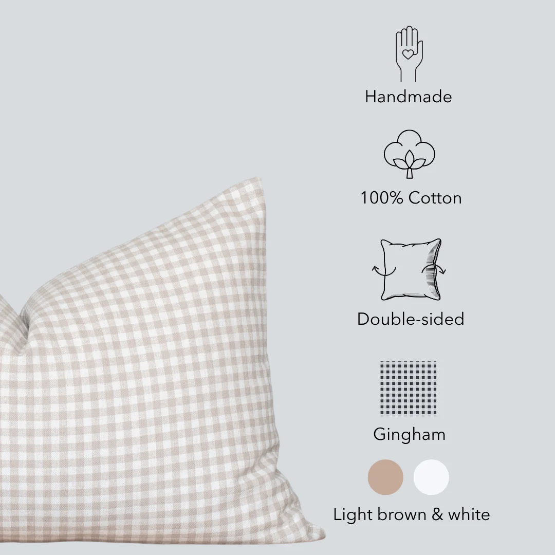 Catalina Pillow Cover | Light Brown | Lumbar - Image 6