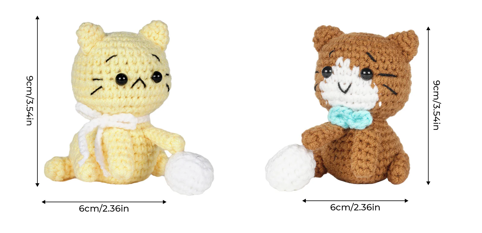 Cats Amigurumi DIY Crochet Kit Wizardi F07N8-M124 - Image 4