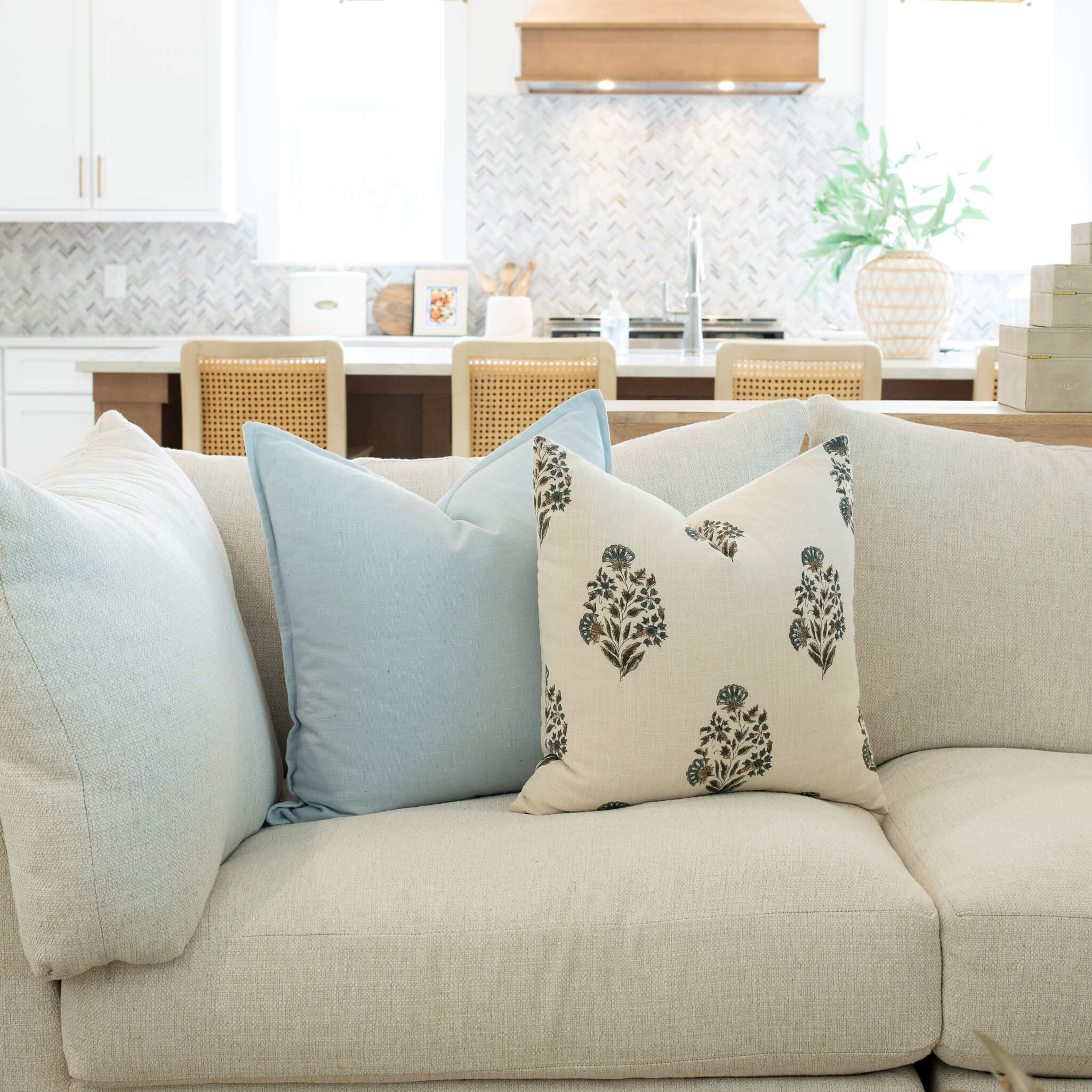 Celeste Solid Pillow Cover | Light Blue - Image 3
