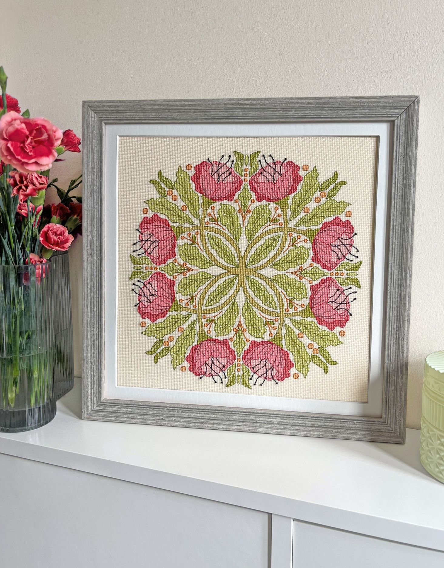 Celtic Poppies XBUF1 Counted Cross Stitch Kit - Image 2
