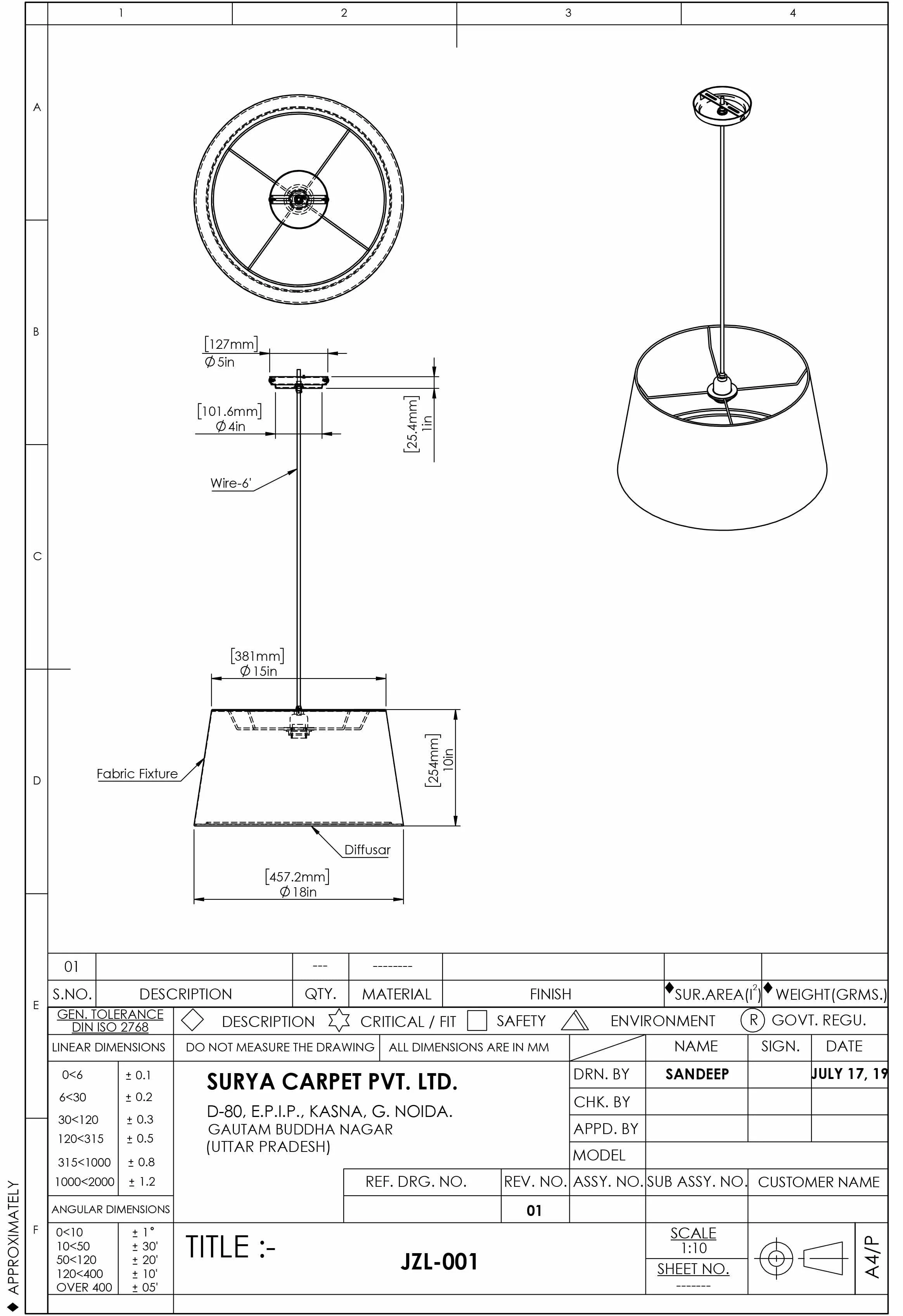 Ceyhan Ceiling Light - Clearance - Image 7