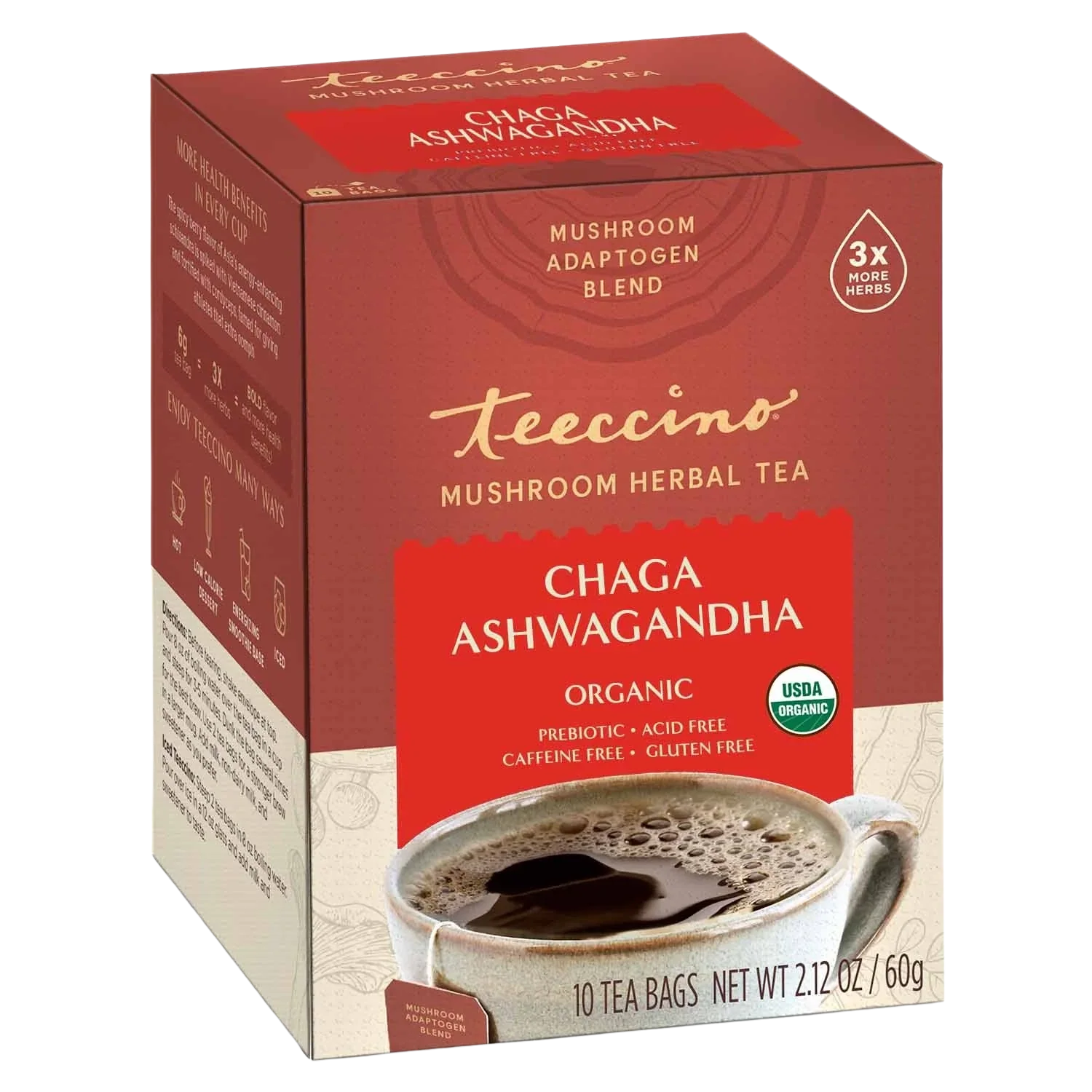 Chaga Ashwagandha Butterscotch Cream Mushroom Herbal Tea - Image 4