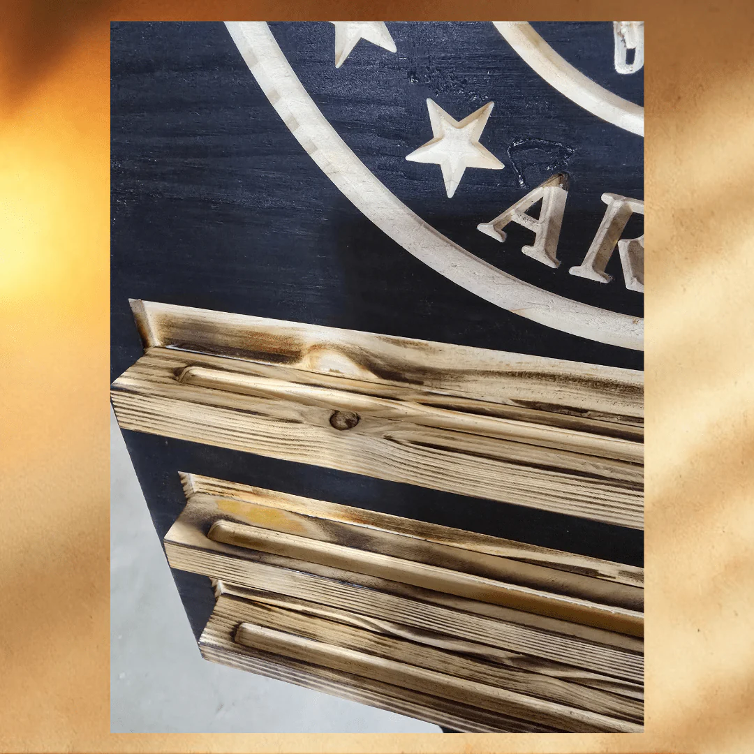 Challenge coin display wood sign - Image 3