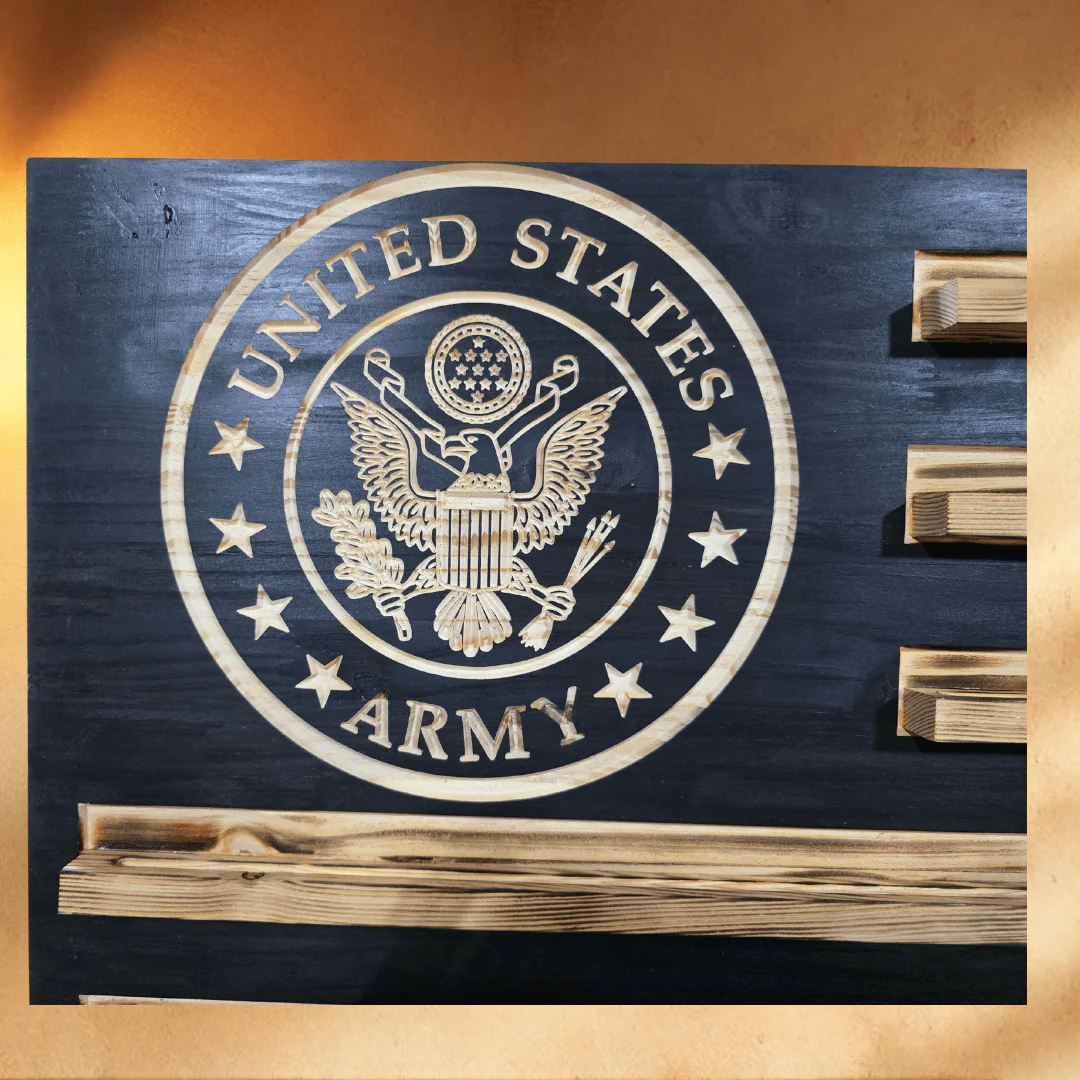 Challenge coin display wood sign - Image 5