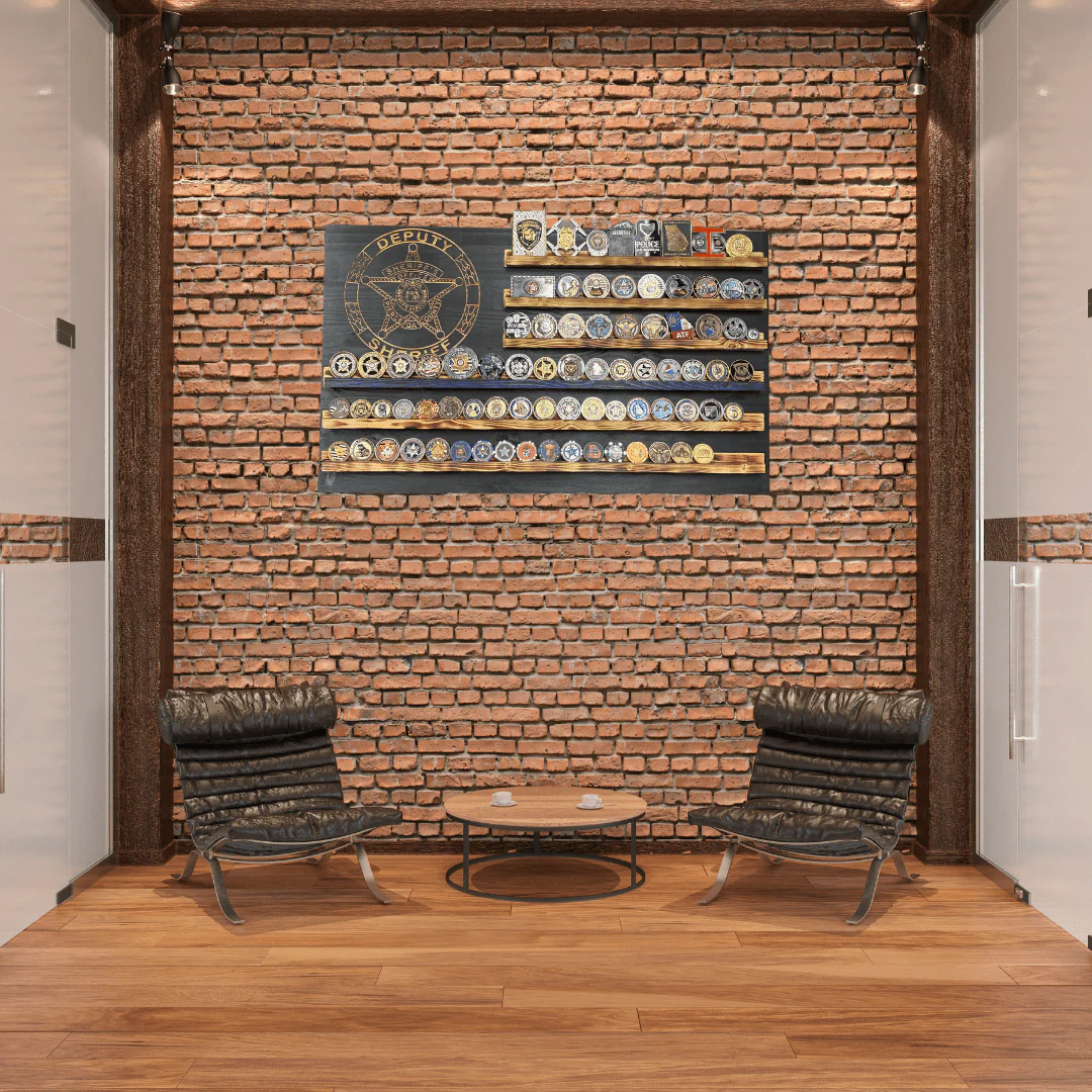 Challenge coin display wood sign - Image 7