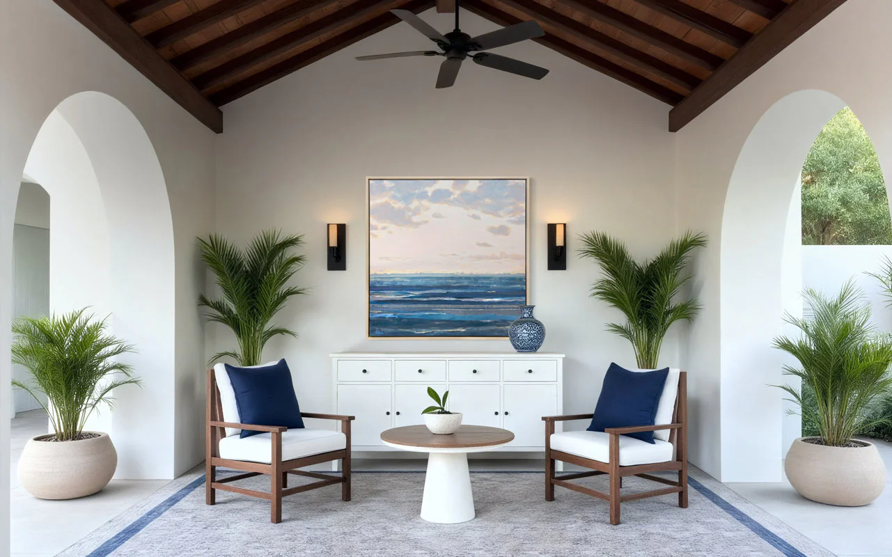 Chambray Sea 12 - Open Edition Canvas Print - Image 2