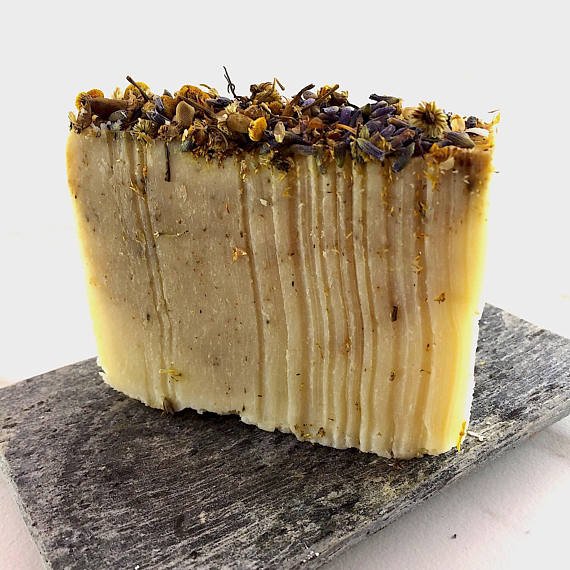 Chamomile & Lavender Soap Bar – Vegan Organic Relaxation Soap 4oz - Image 2