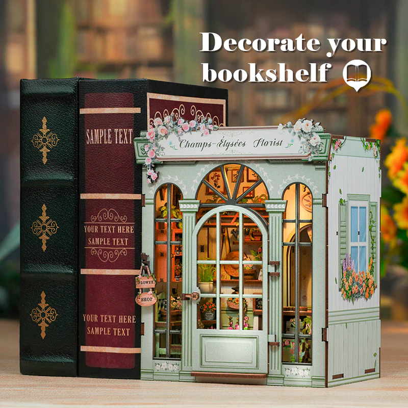 Champs-Elysees Street Shop Dollhouse Kit - Miniature Wizardi Roombox Kit with LED Light F07M51-86-CWGC201 - Image 4
