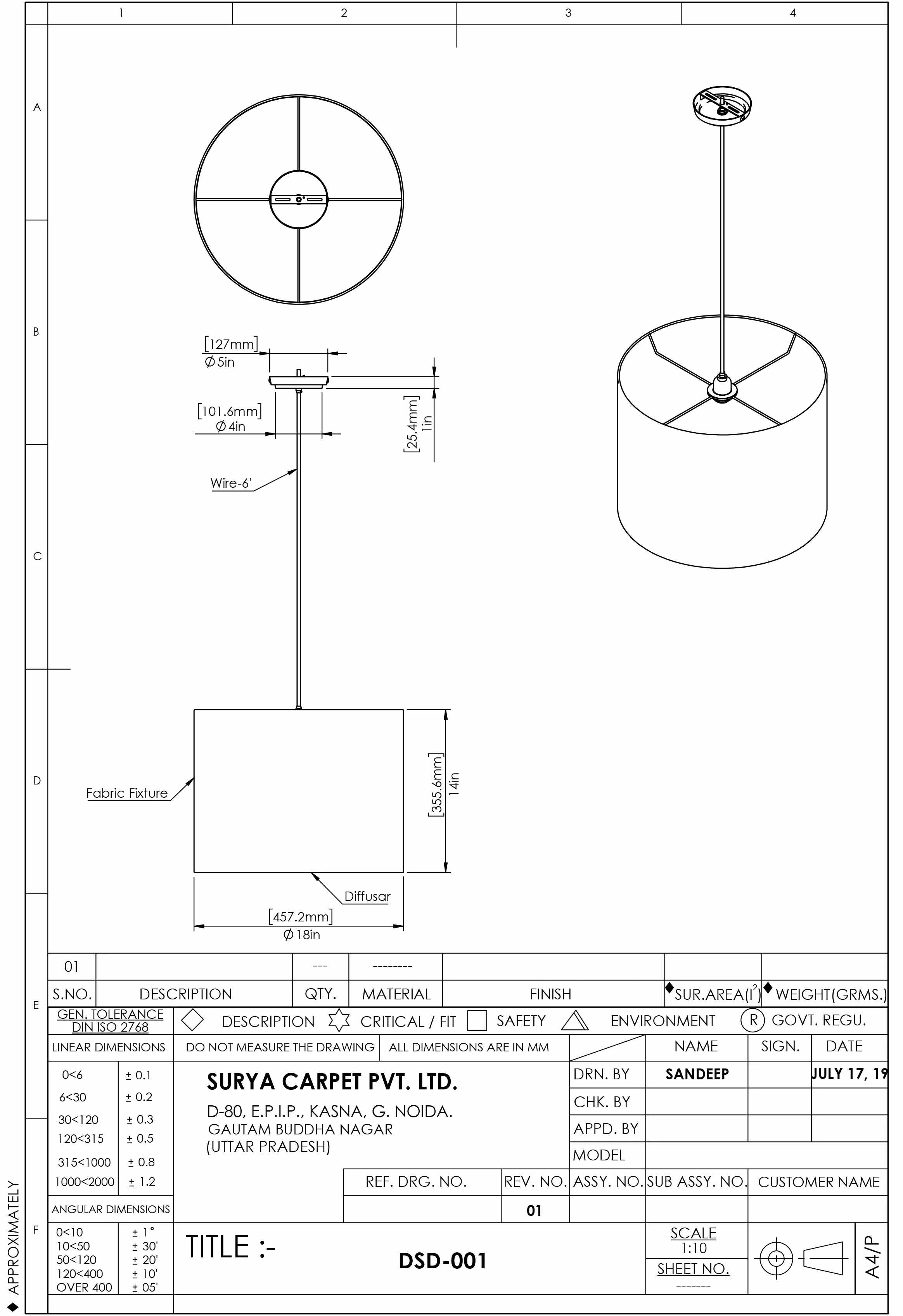 Chapelhall Ceiling Light - Clearance - Image 6