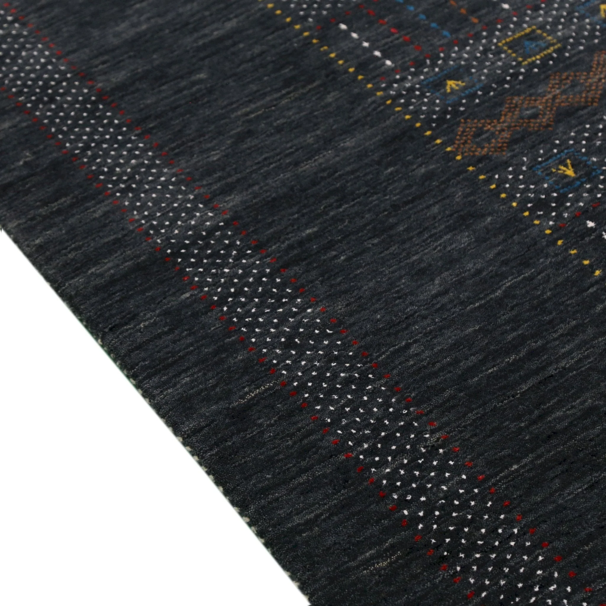 Charcoal Center Pattern Hand Loomed Wool Area Rug - Image 10