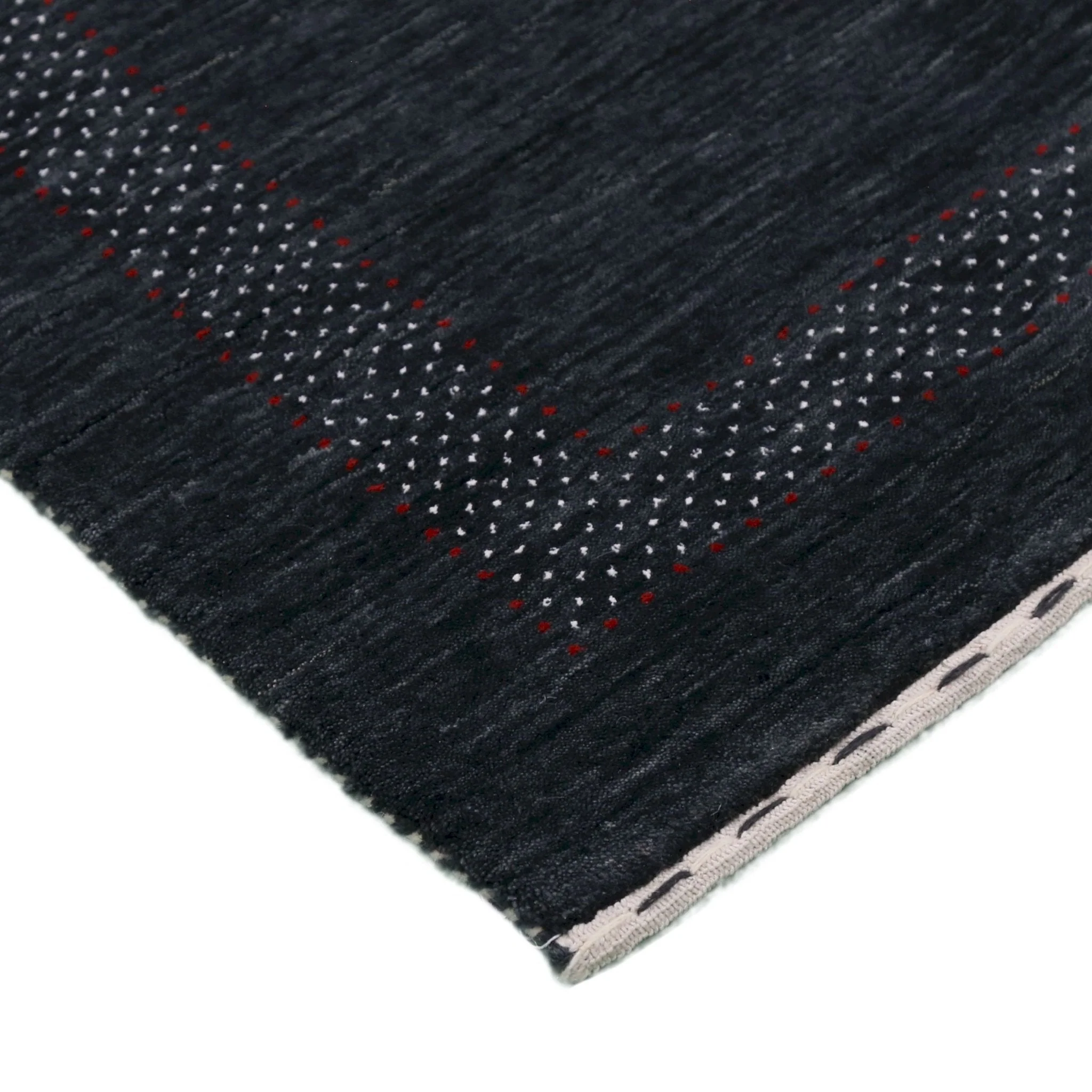 Charcoal Center Pattern Hand Loomed Wool Area Rug - Image 5