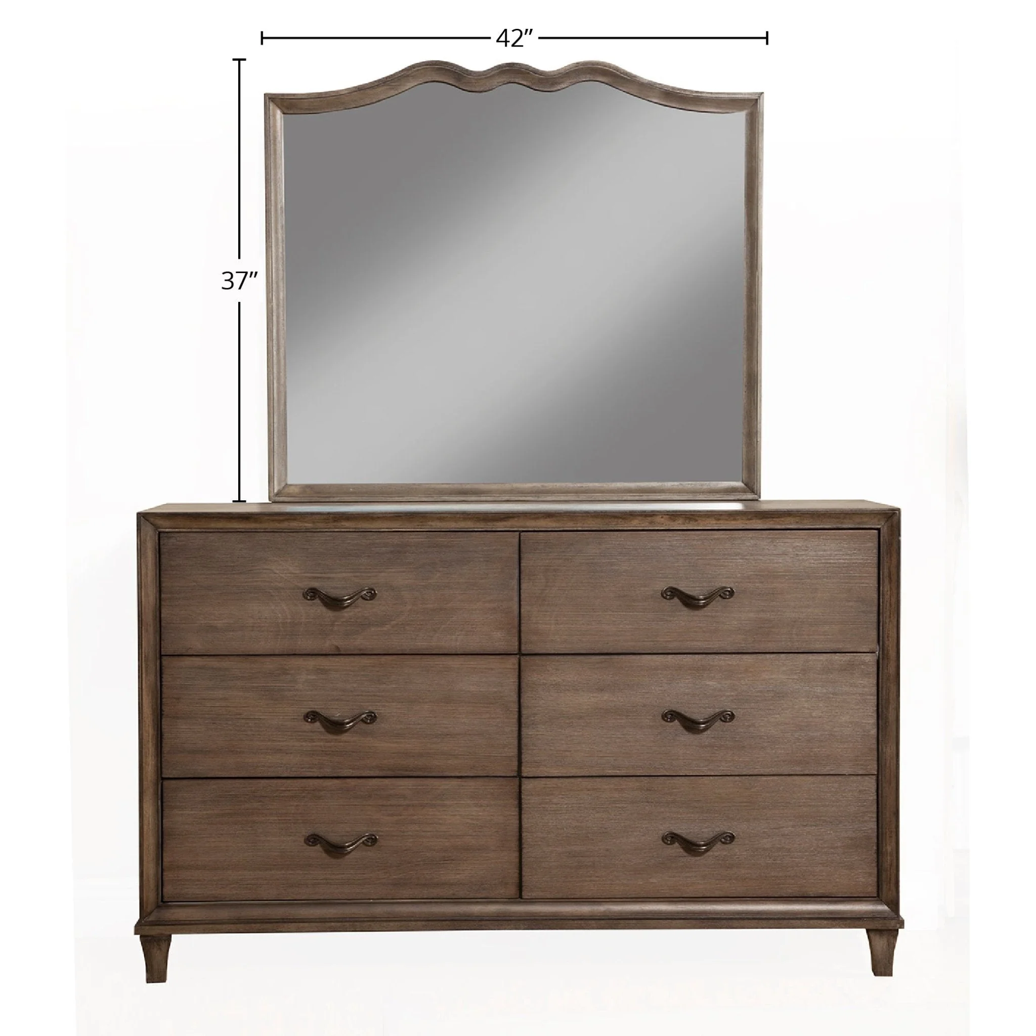 Charleston Mirror, Anique Grey - Image 4