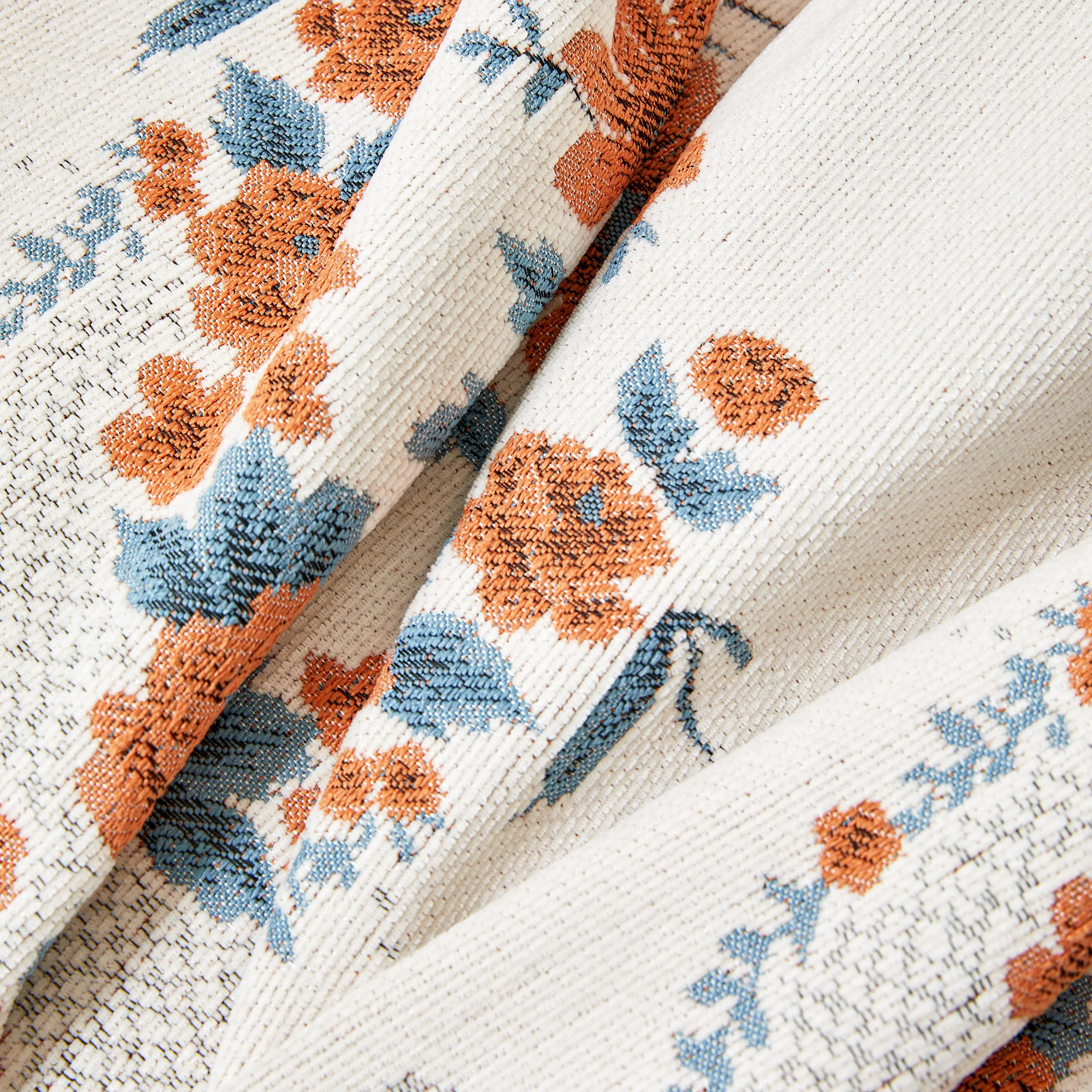 Charming French Country Floral Basket Sofa Throw Cover Rustic Farmhouse-Style Couch Cover Blankets - Image 5