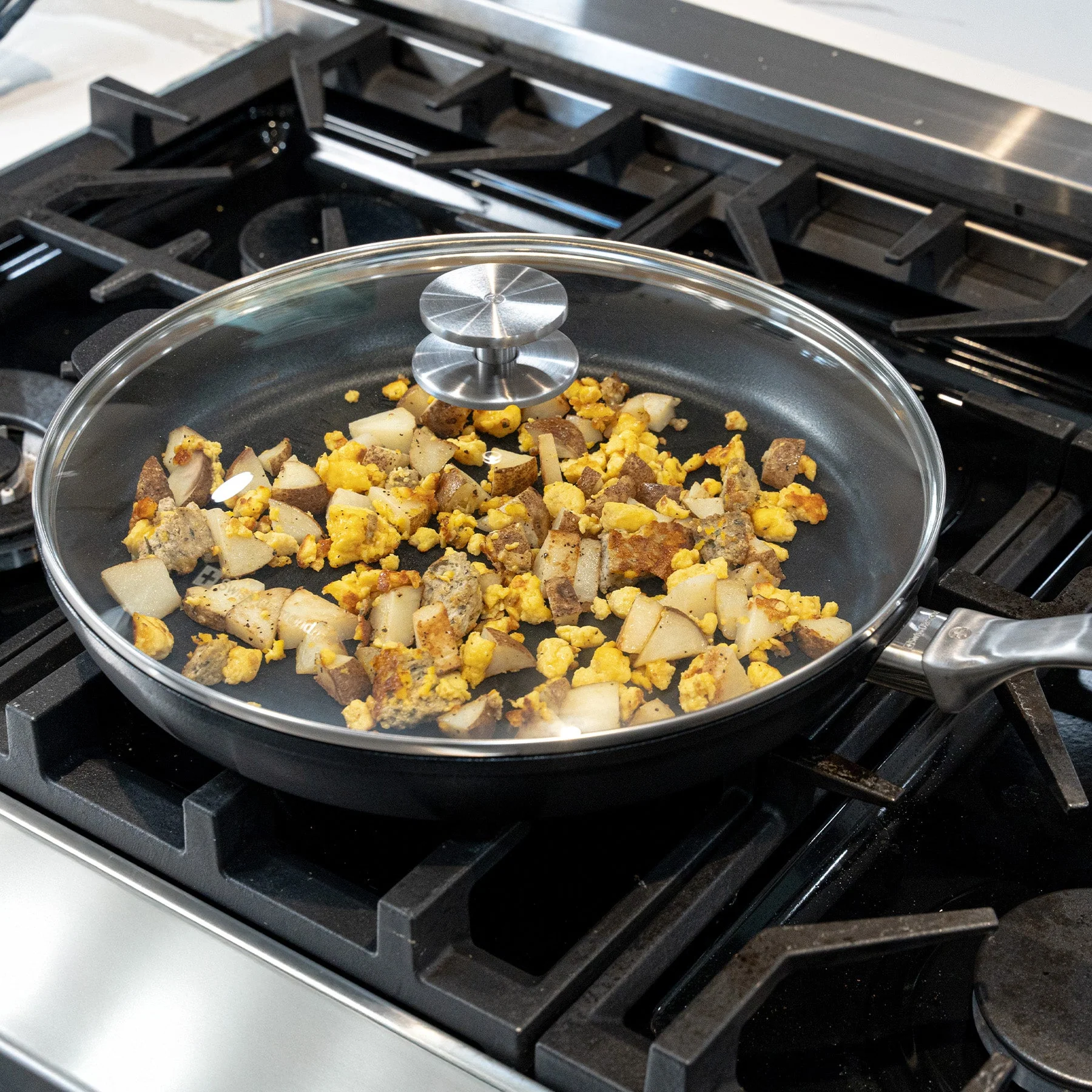 CHD 10.25" Nonstick Fry Pan with Glass Lid - Image 14