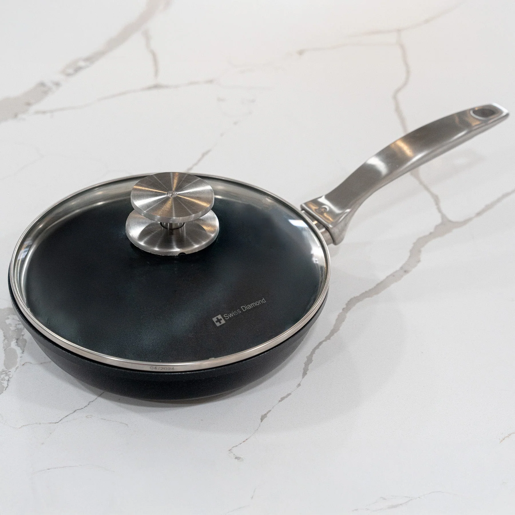 CHD 10.25" Nonstick Fry Pan with Glass Lid - Image 3
