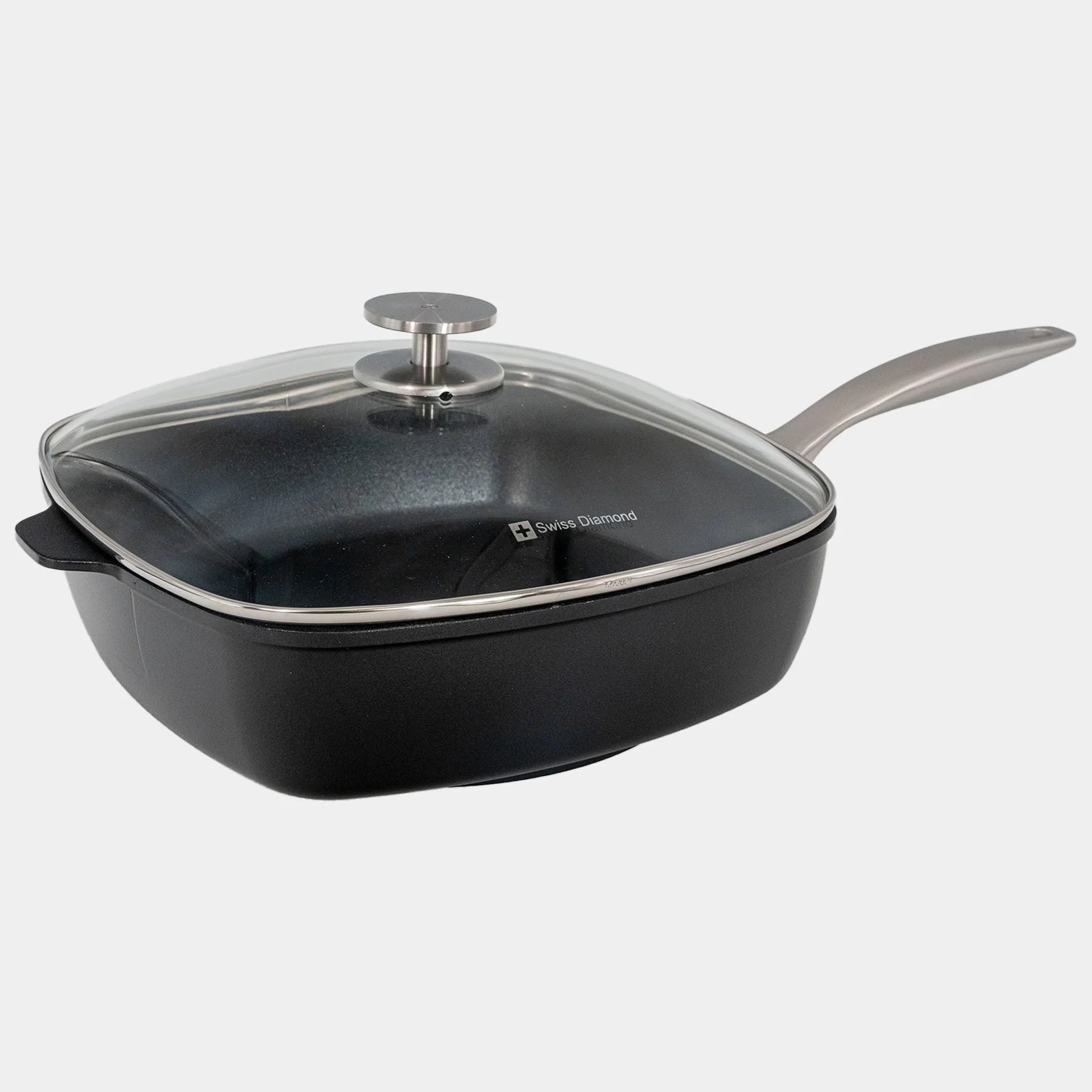 CHD Nonstick 11" x 11" Square Saute Pan with Glass Lid