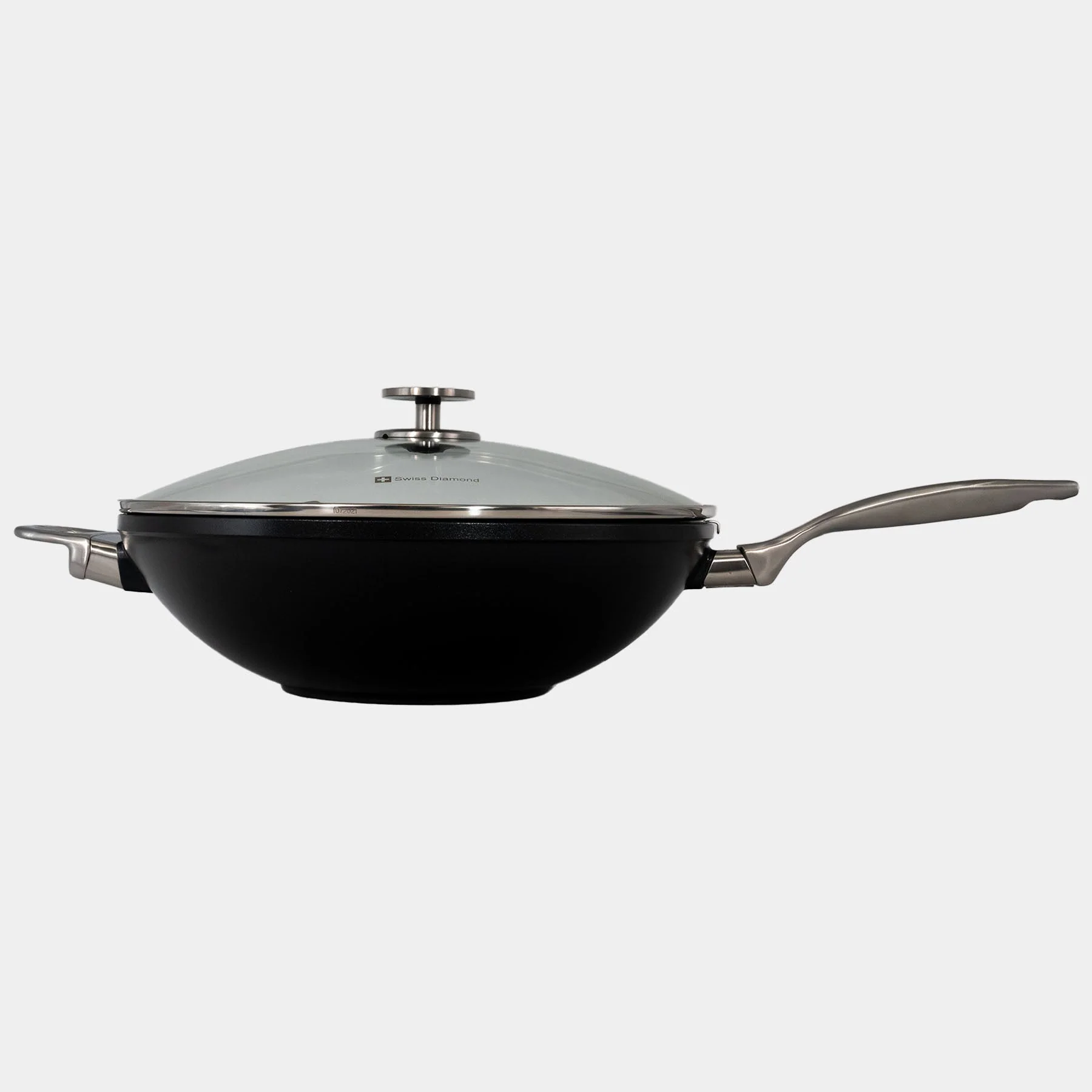 CHD Nonstick 12.5" Wok with Glass Lid - Image 4