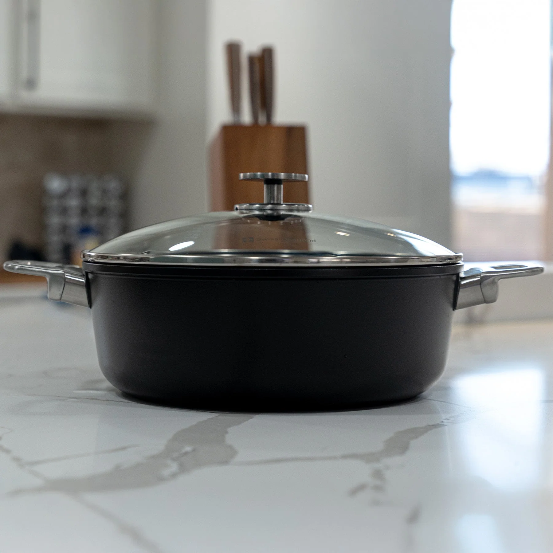 CHD Nonstick Braiser with Glass Lid - Image 3