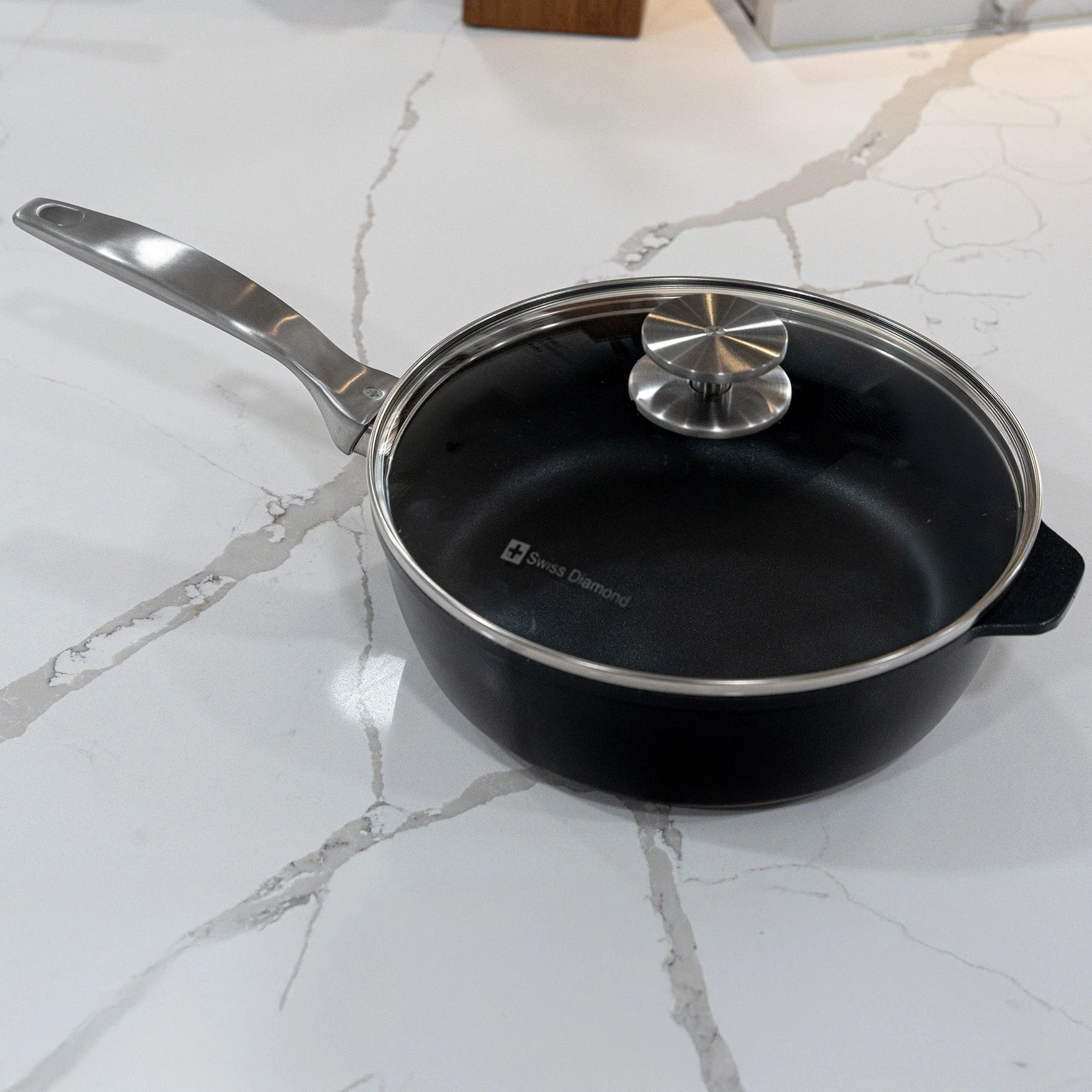 CHD Nonstick Saute Pan with Glass Lid - Image 3