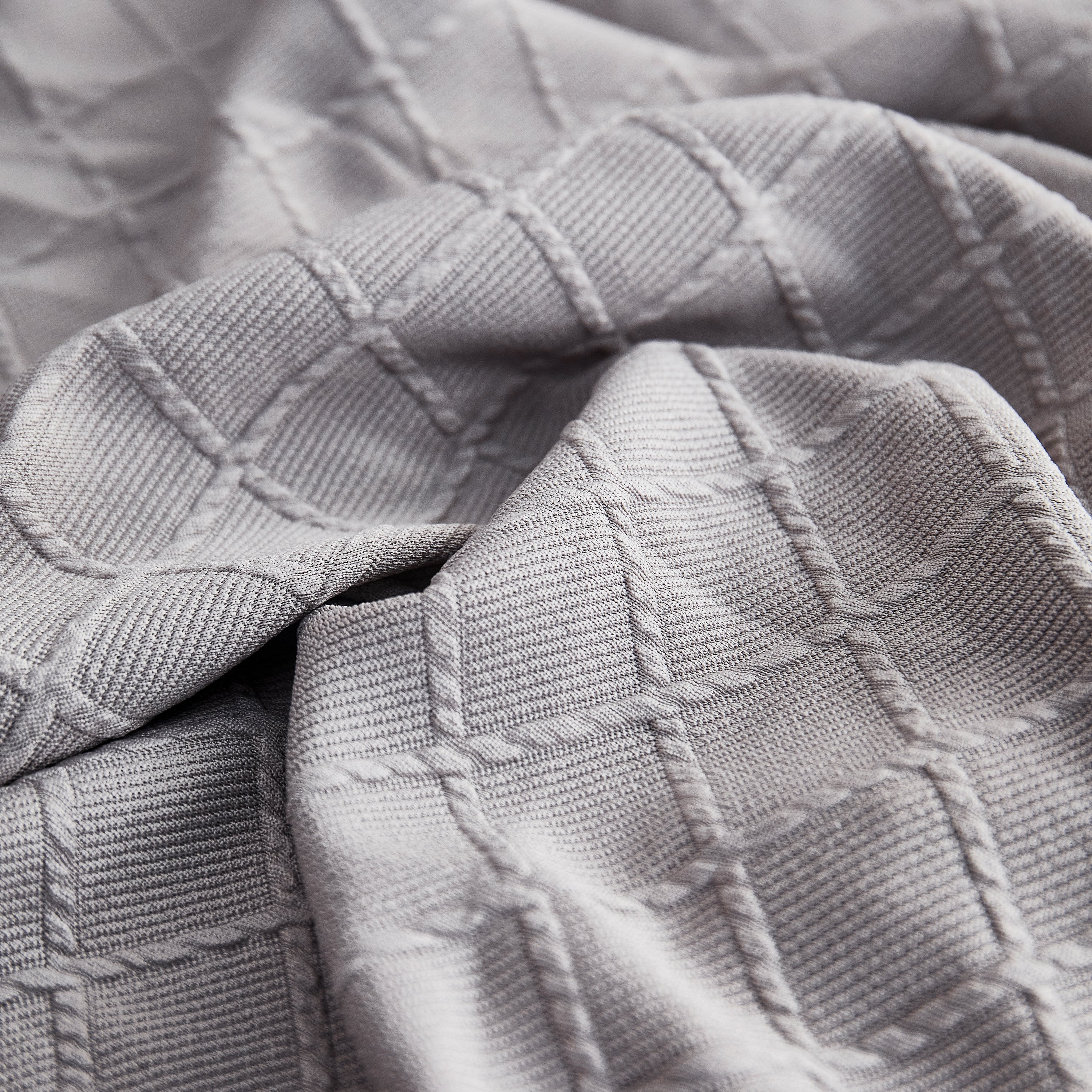 Checkered Jacquard Polar Fleece Stretch Sofa Cover, Non Slip Furniture Protector, Couch Seat Cushion Covers - Image 3