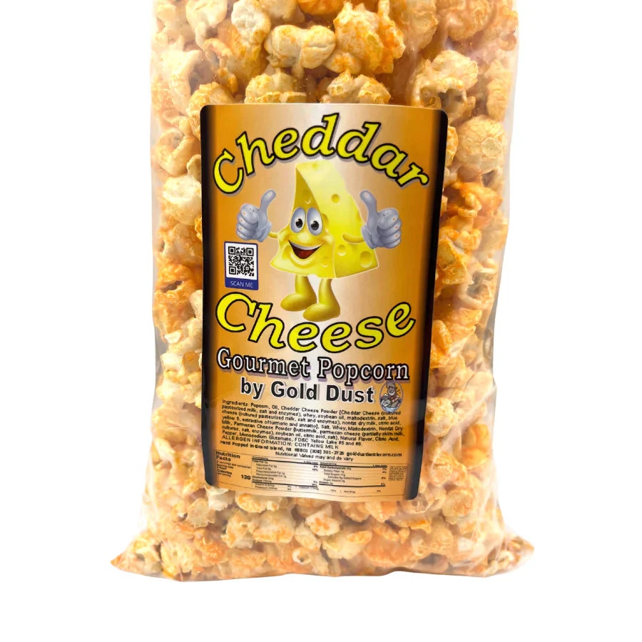 Cheddar Cheese Popcorn | Pack of 2 | 7 oz | Non-GMO | Gold Dust Kettle Corn - Image 4