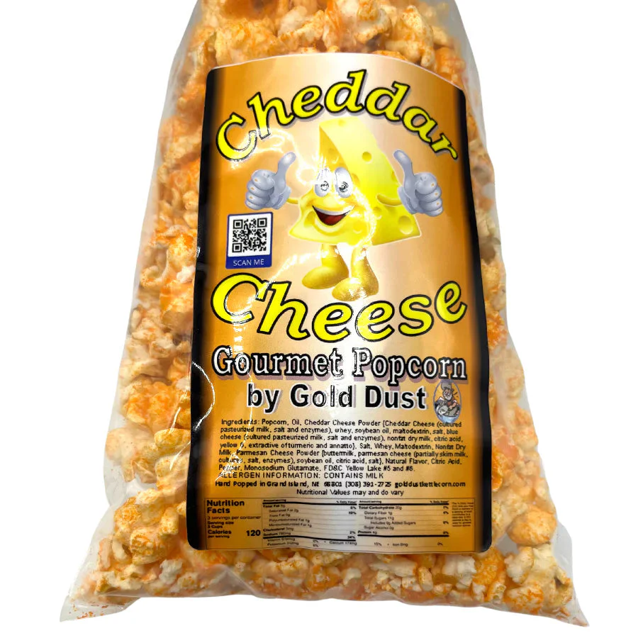 Cheddar Cheese Popped Popcorn | Pack of 3 | 2 oz | Non-GMO | Gold Dust Kettle Corn - Image 4