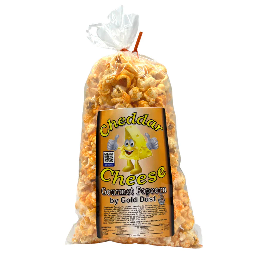 Cheddar Cheese Popped Popcorn | Pack of 4 | 2 oz | Non-GMO | Gold Dust Kettle Corn - Image 3
