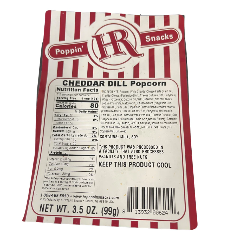 Cheddar Dill Popcorn | 4 oz | Pack of 2 | HR Poppin' Snacks - Image 5