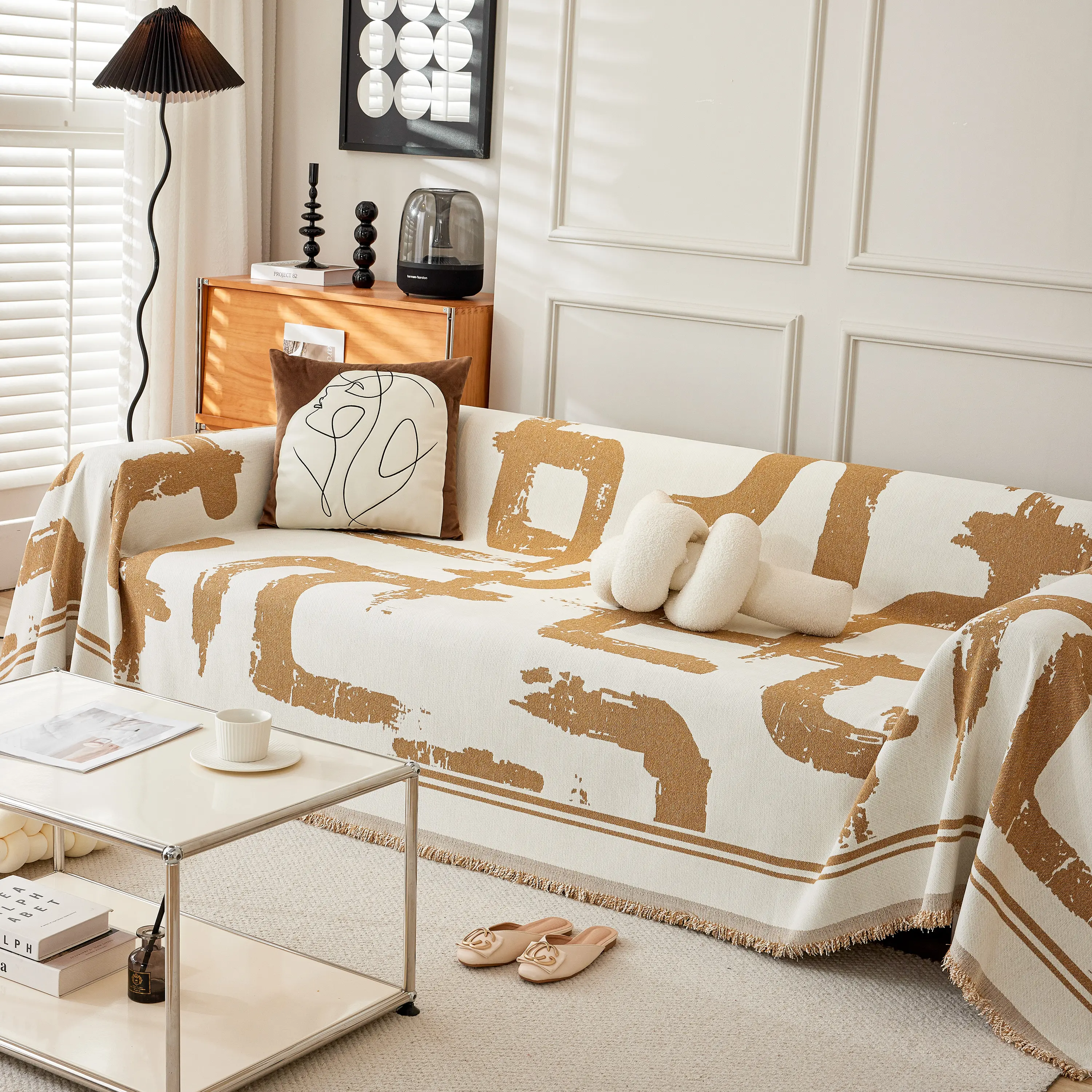 Chenille Abstract Soft Thick Reversible Oversized Couch Cover Blanket, Blanket on Sofa and The Couch - Image 10