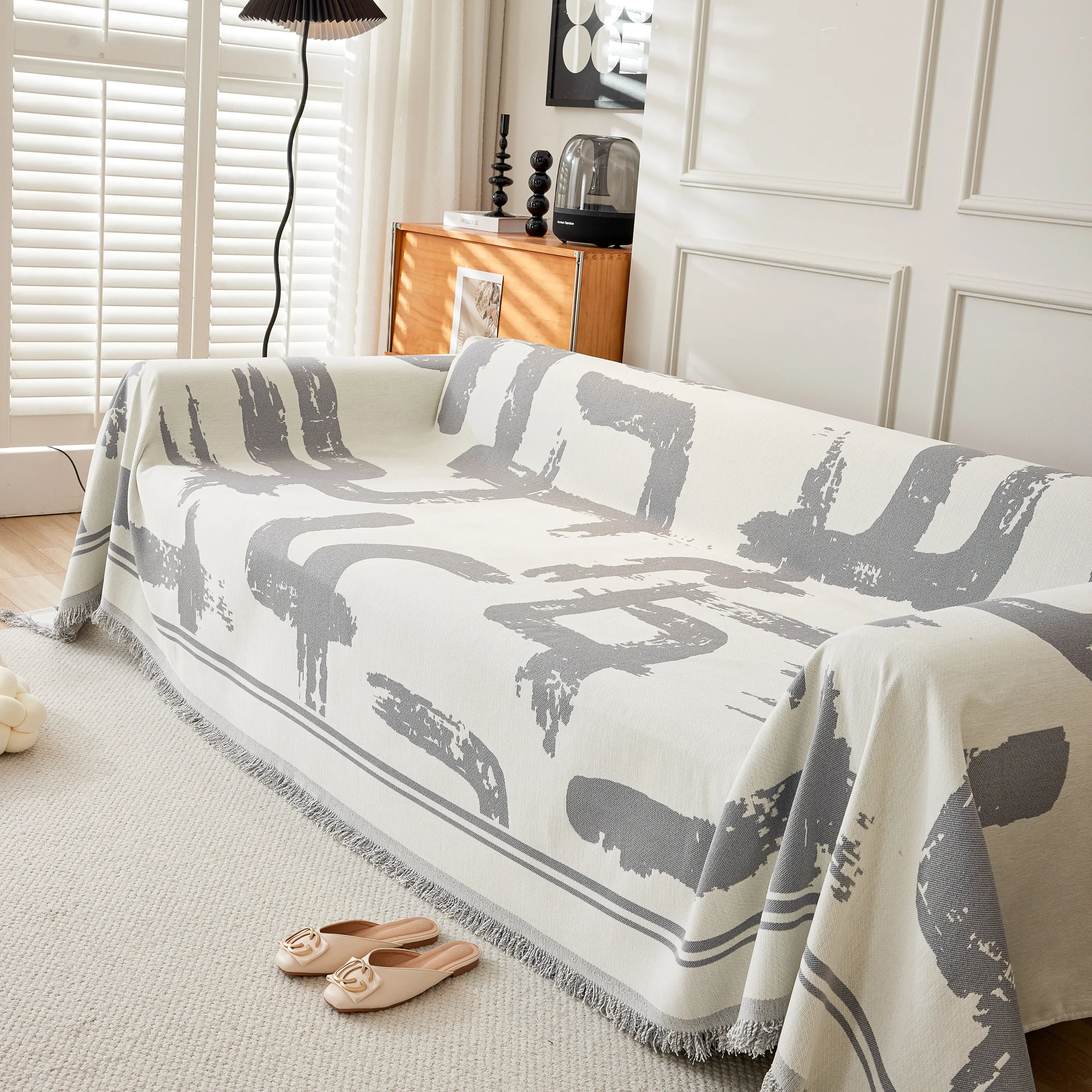 Chenille Abstract Soft Thick Reversible Oversized Couch Cover Blanket, Blanket on Sofa and The Couch - Image 105
