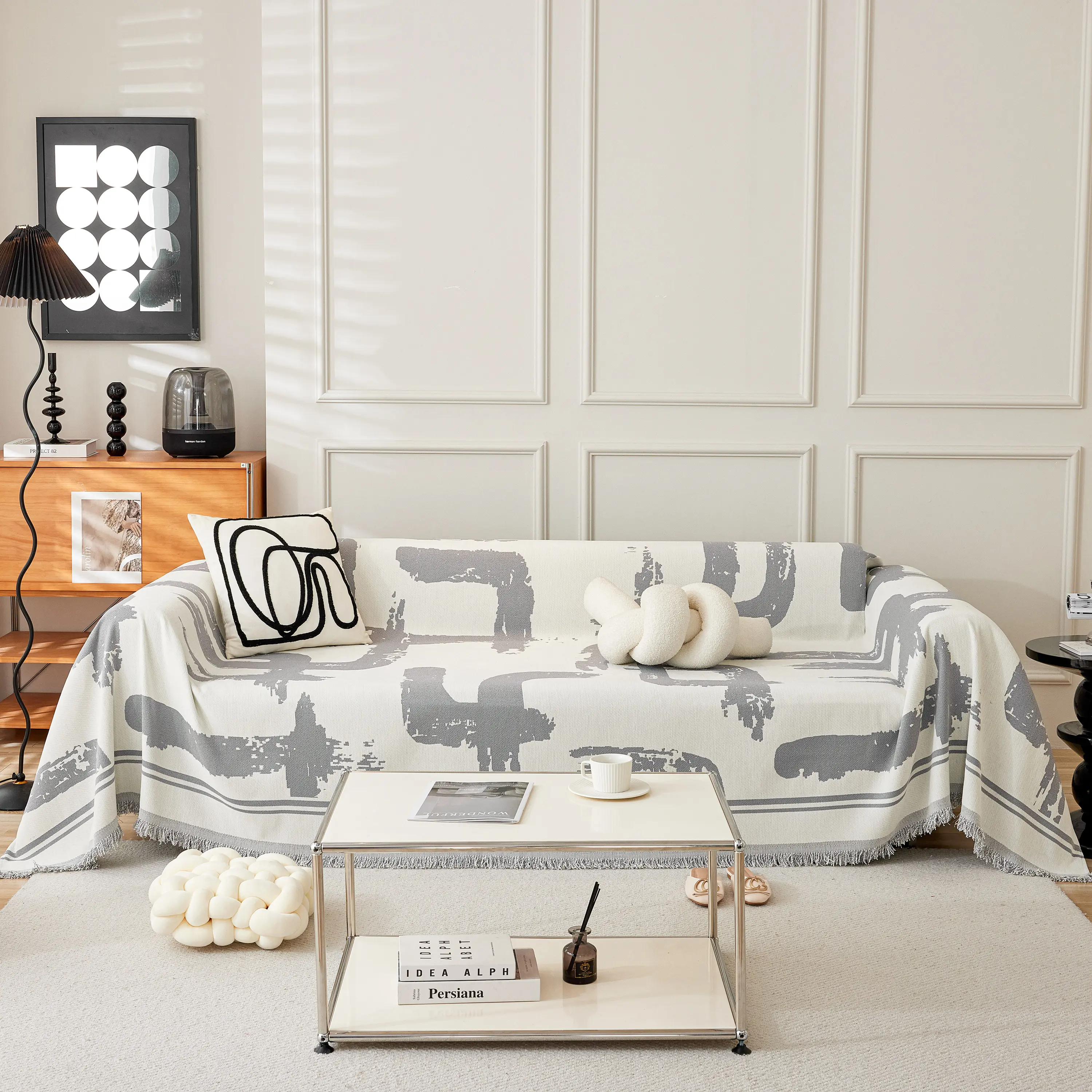 Chenille Abstract Soft Thick Reversible Oversized Couch Cover Blanket, Blanket on Sofa and The Couch - Image 106