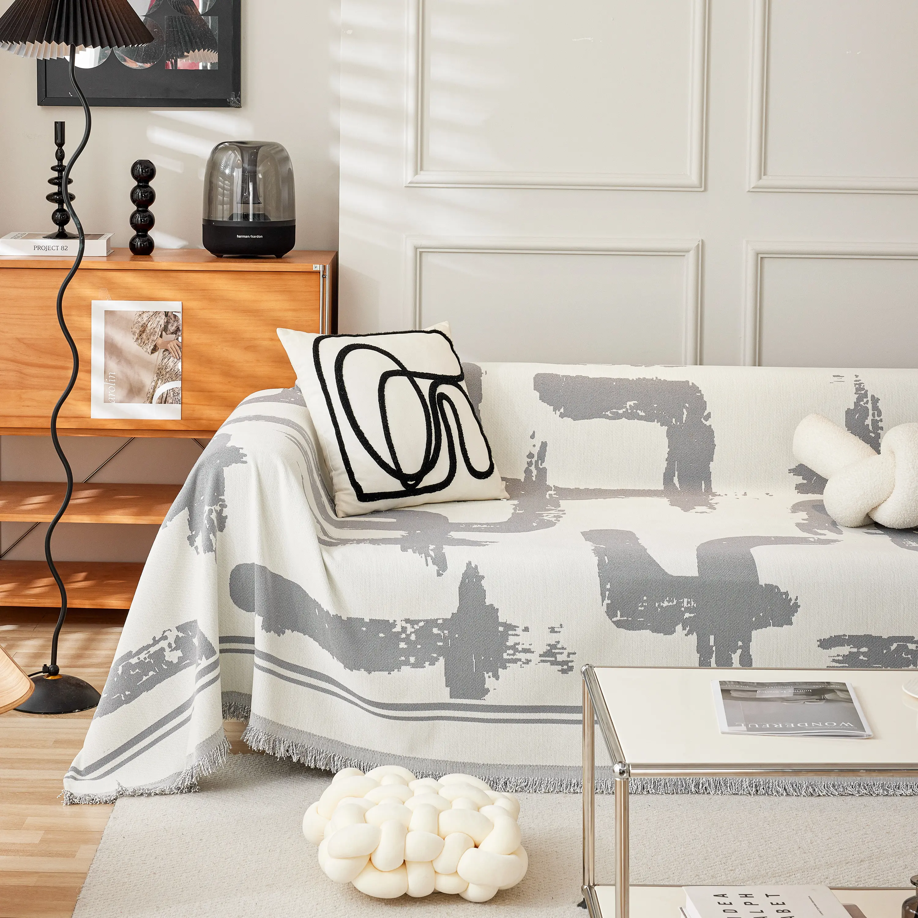 Chenille Abstract Soft Thick Reversible Oversized Couch Cover Blanket, Blanket on Sofa and The Couch - Image 107