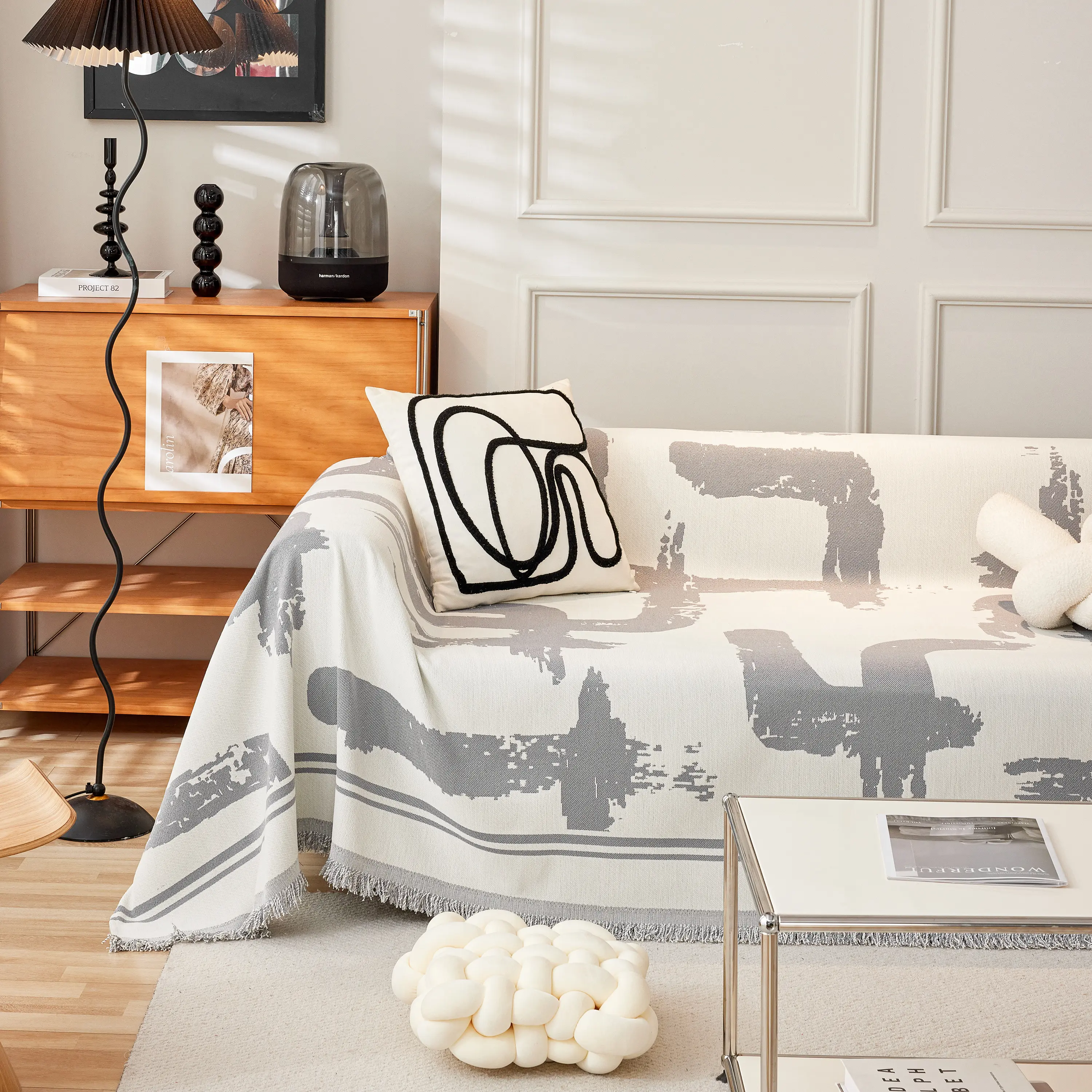 Chenille Abstract Soft Thick Reversible Oversized Couch Cover Blanket, Blanket on Sofa and The Couch - Image 108
