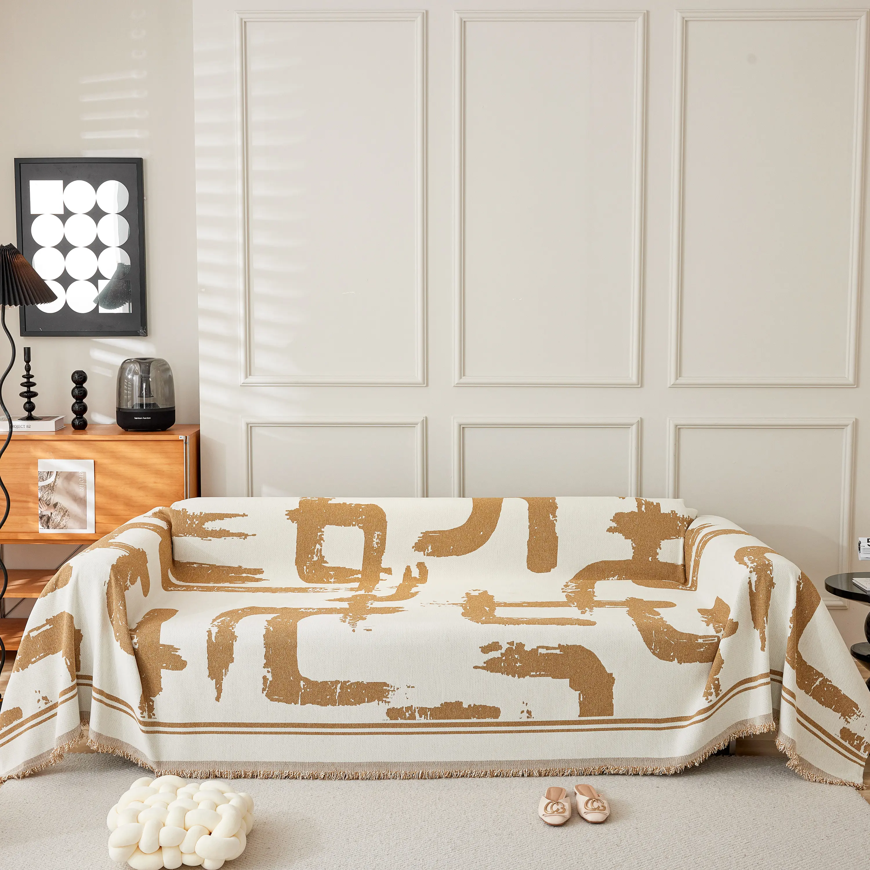 Chenille Abstract Soft Thick Reversible Oversized Couch Cover Blanket, Blanket on Sofa and The Couch - Image 11