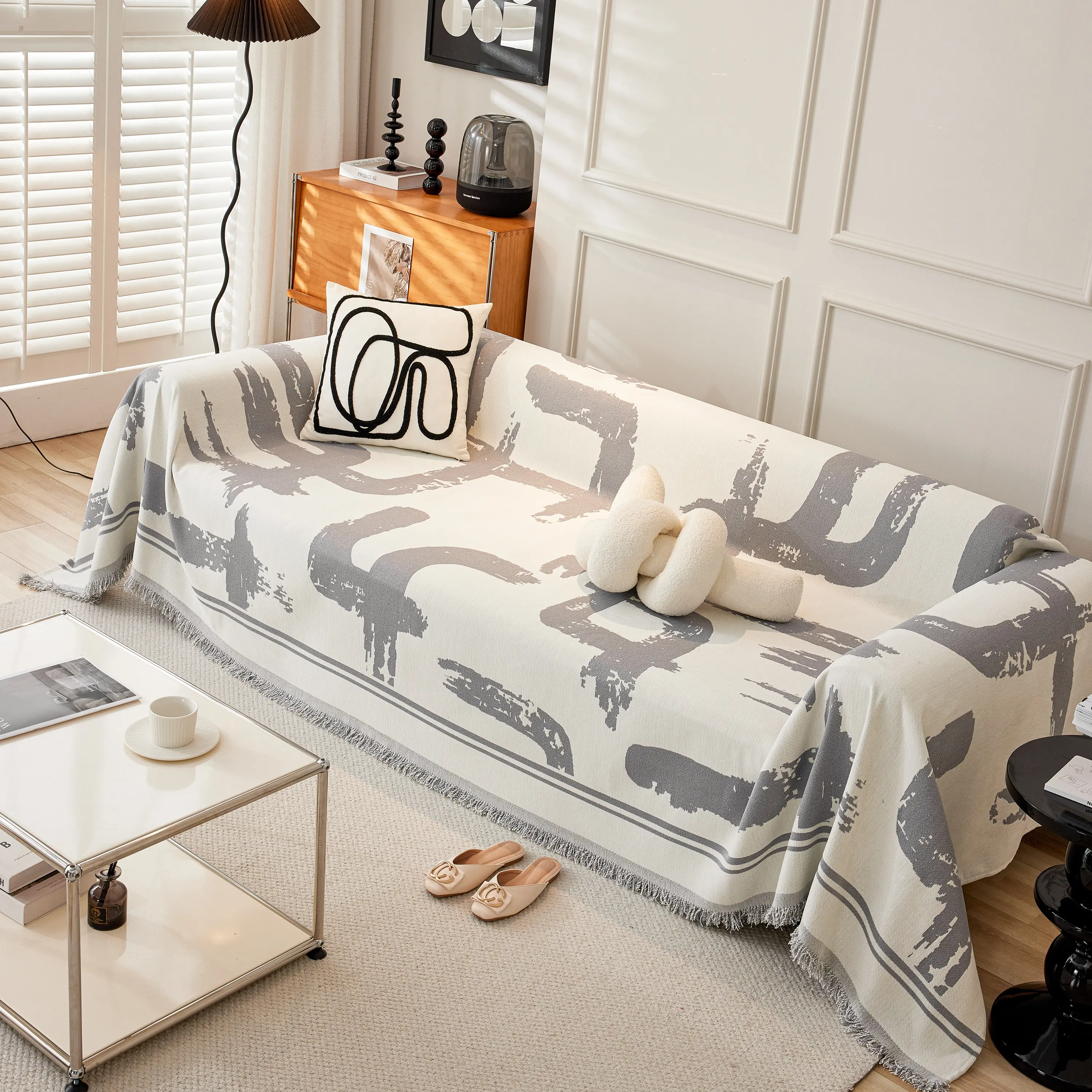 Chenille Abstract Soft Thick Reversible Oversized Couch Cover Blanket, Blanket on Sofa and The Couch - Image 112