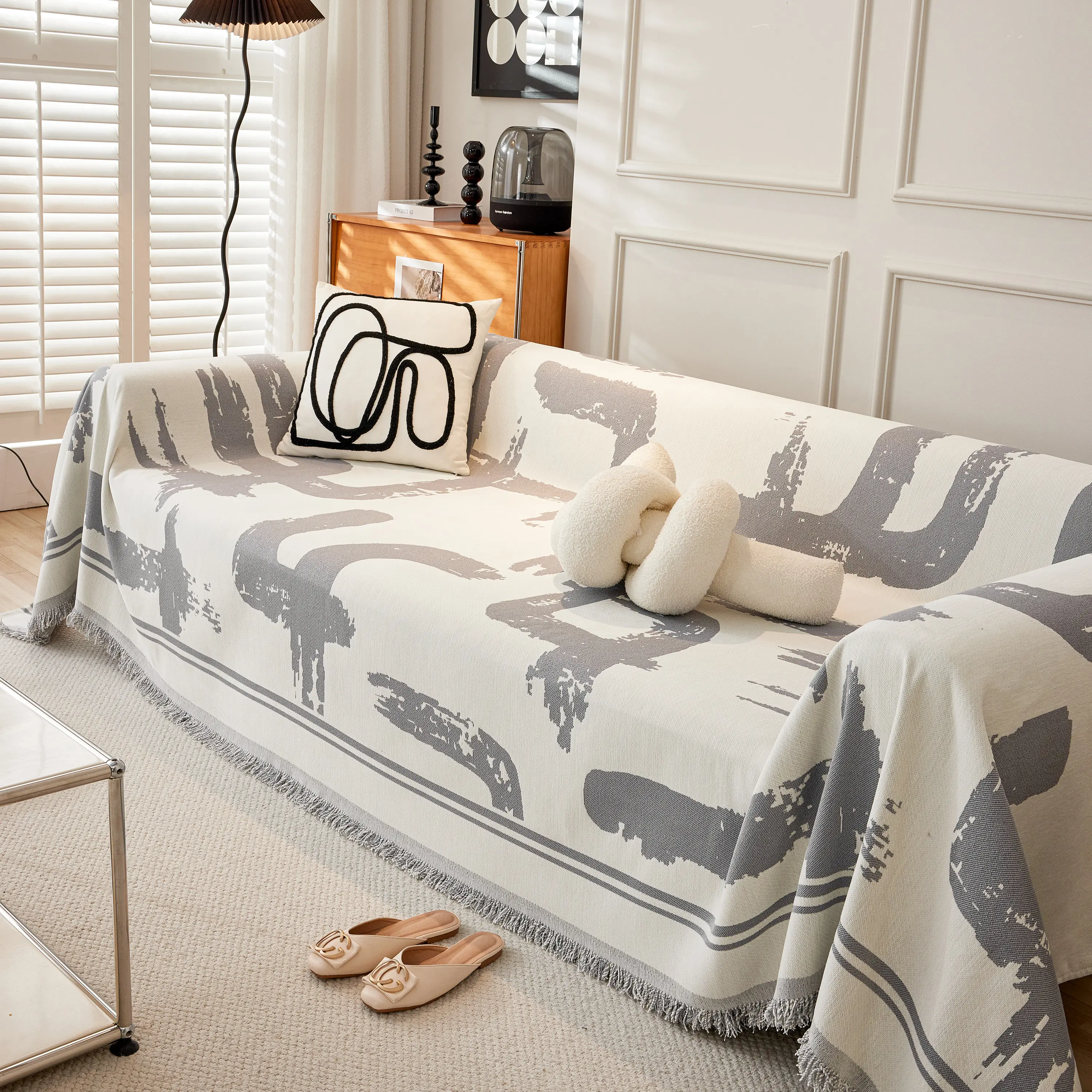 Chenille Abstract Soft Thick Reversible Oversized Couch Cover Blanket, Blanket on Sofa and The Couch - Image 113