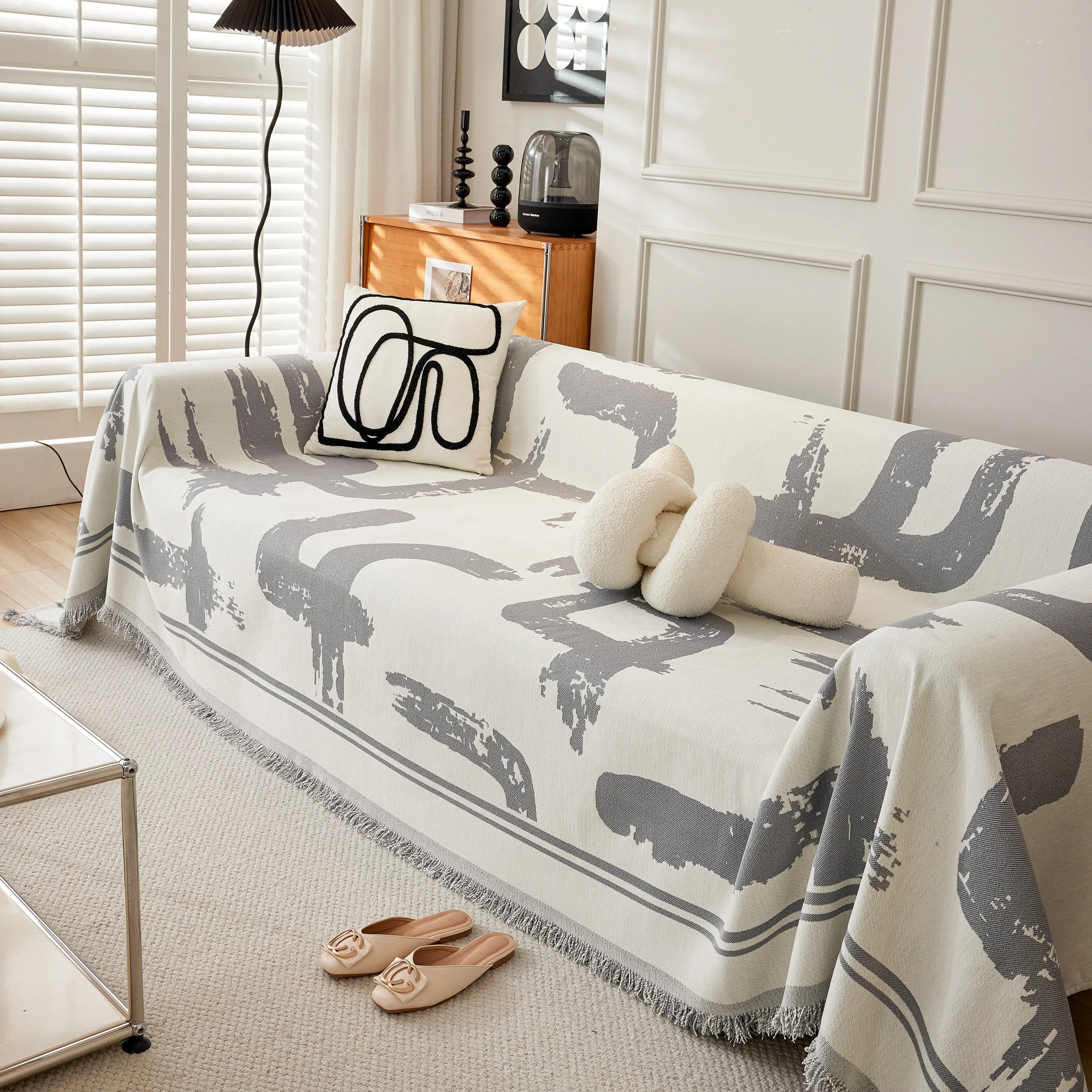 Chenille Abstract Soft Thick Reversible Oversized Couch Cover Blanket, Blanket on Sofa and The Couch - Image 114