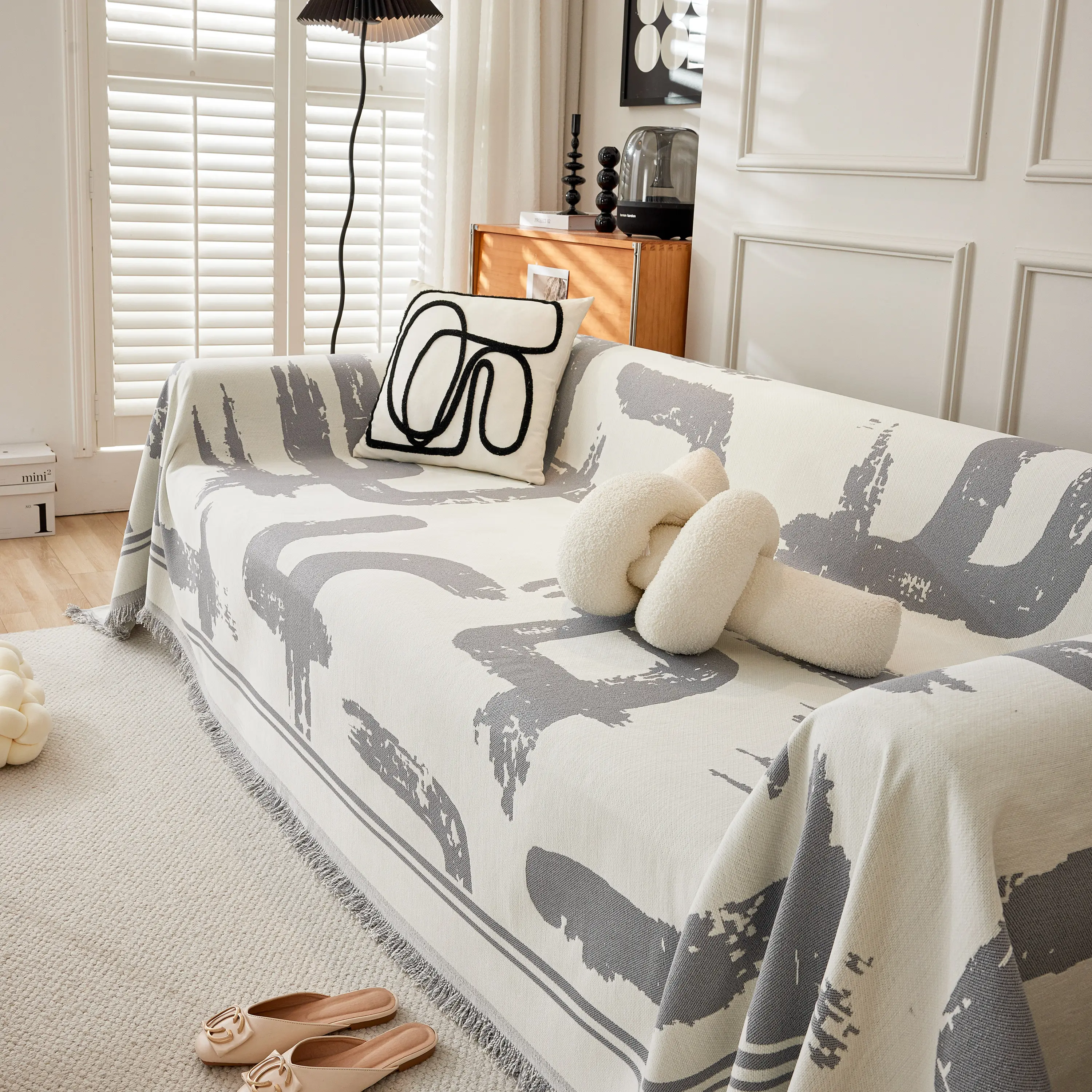 Chenille Abstract Soft Thick Reversible Oversized Couch Cover Blanket, Blanket on Sofa and The Couch - Image 115