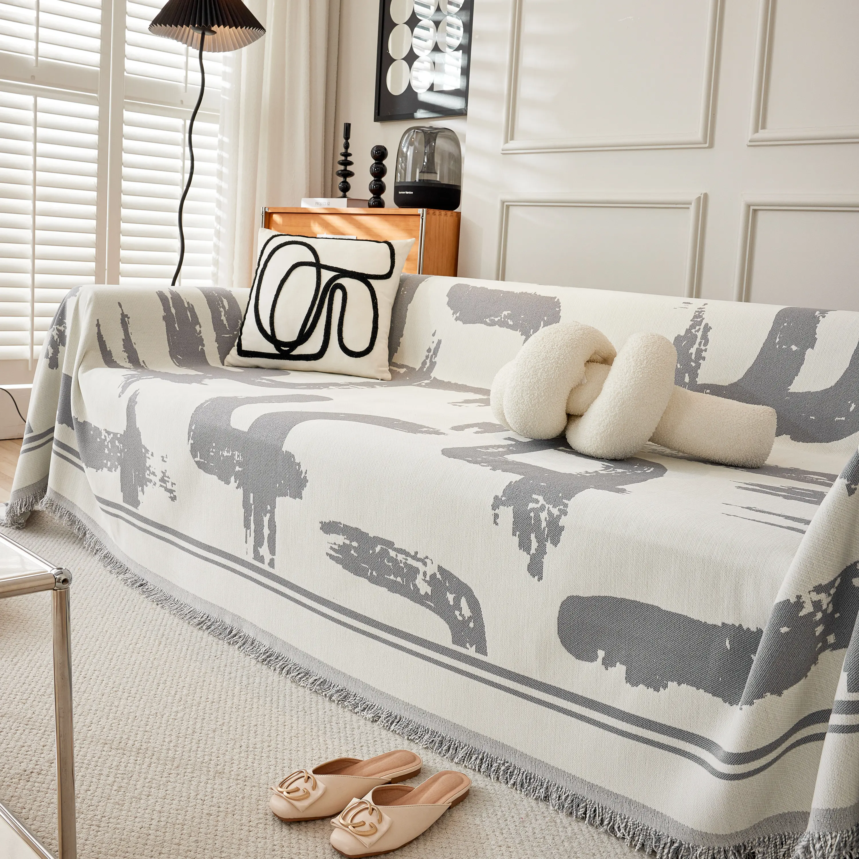 Chenille Abstract Soft Thick Reversible Oversized Couch Cover Blanket, Blanket on Sofa and The Couch - Image 117