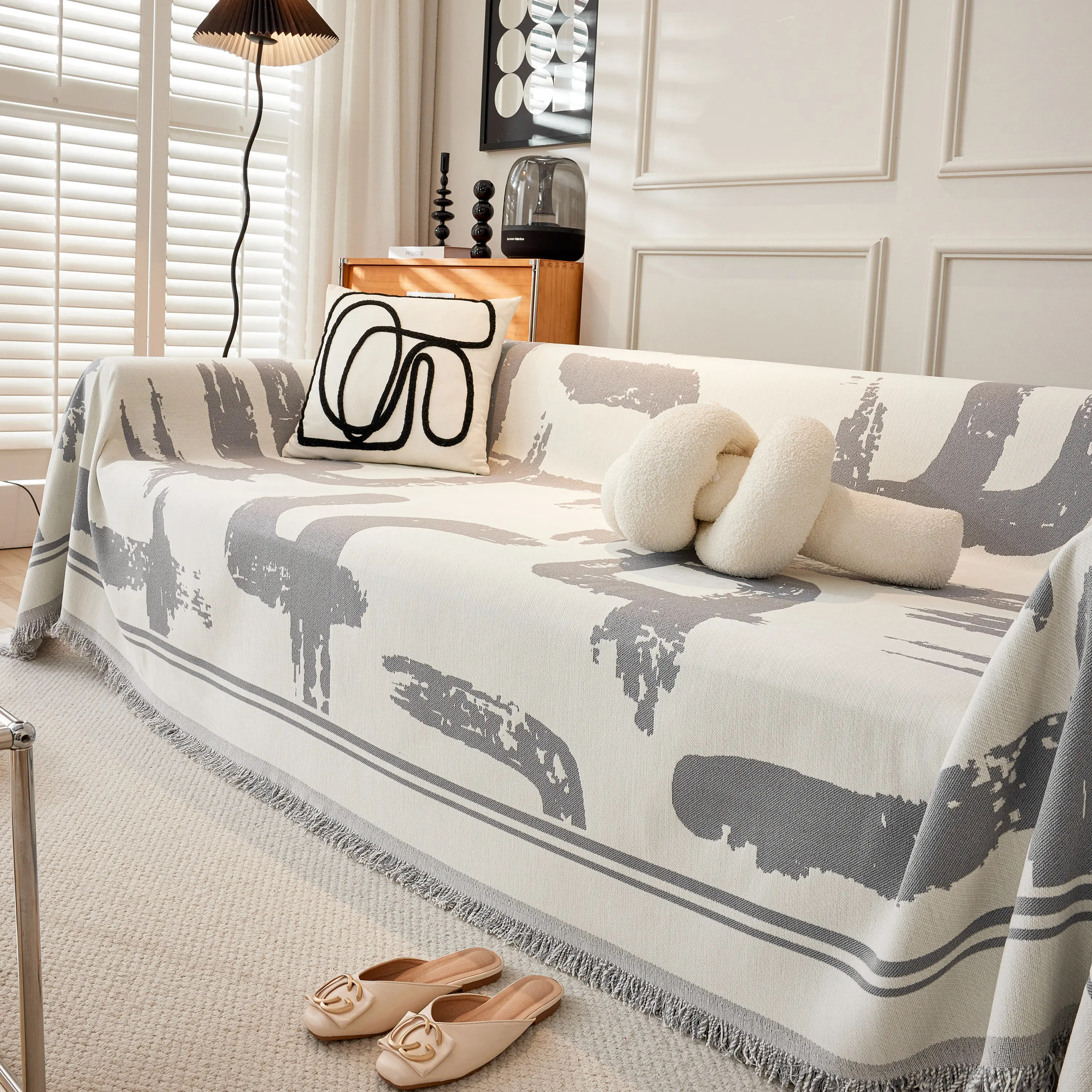 Chenille Abstract Soft Thick Reversible Oversized Couch Cover Blanket, Blanket on Sofa and The Couch - Image 118